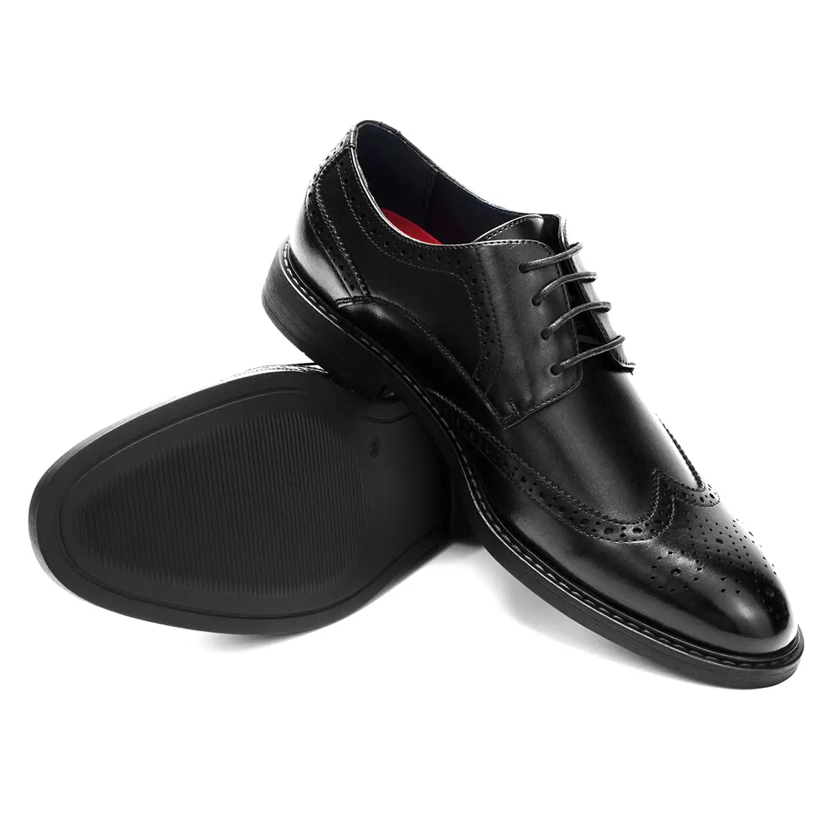 Temeshu Men's Dress Shoes Casual Oxford Shoes Black 9 | Classic Formal Leather Footwear - view 3
