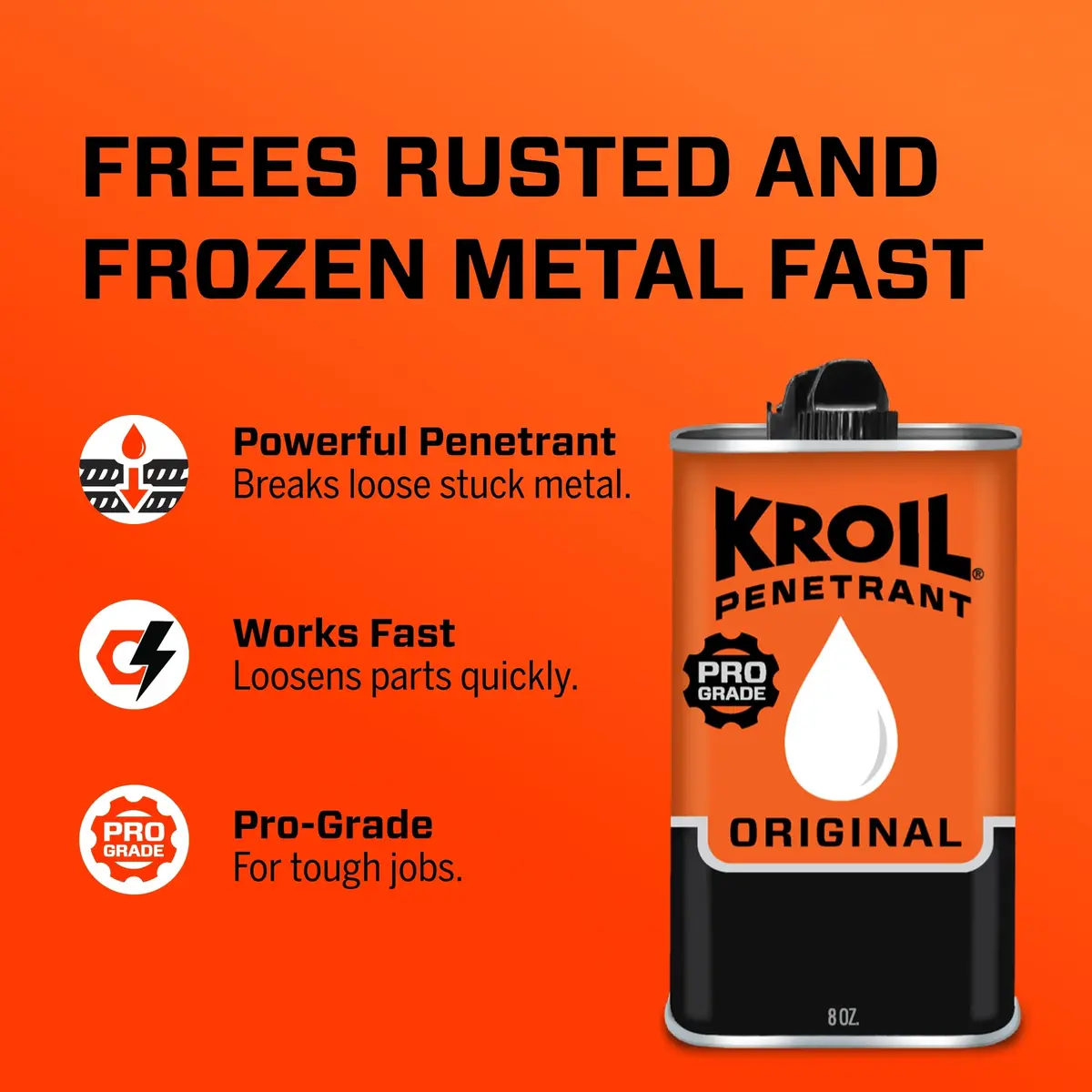 KROIL Original Penetrant 8 Fl Oz | Rust & Corrosion Inhibitor Oil for Metal Parts - view 2