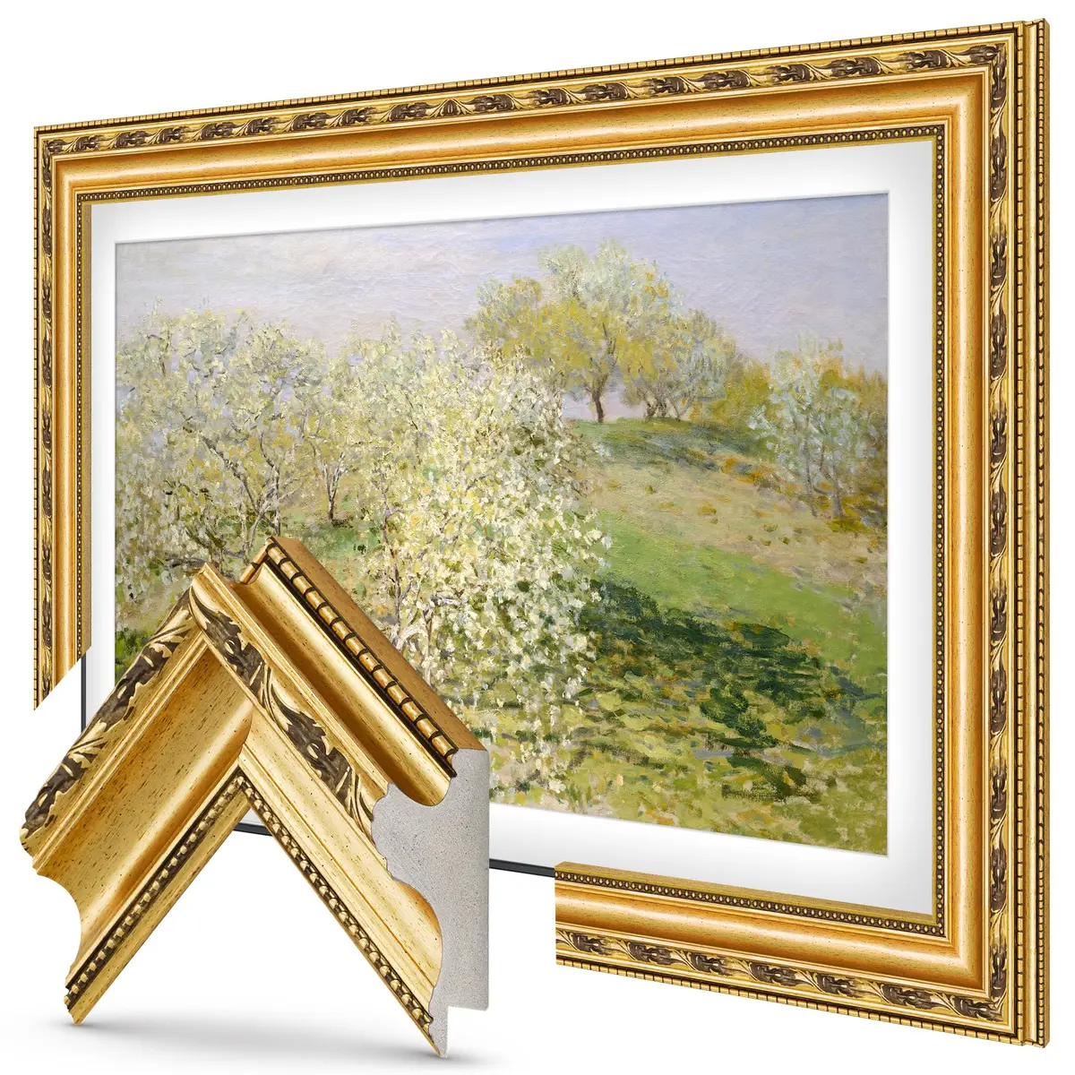 Frame My TV Ornate Gold 32" Deco TV Frame for Samsung The Frame/Pro TVs | Elegant Aluminum Design (70-120 chars) - main product image