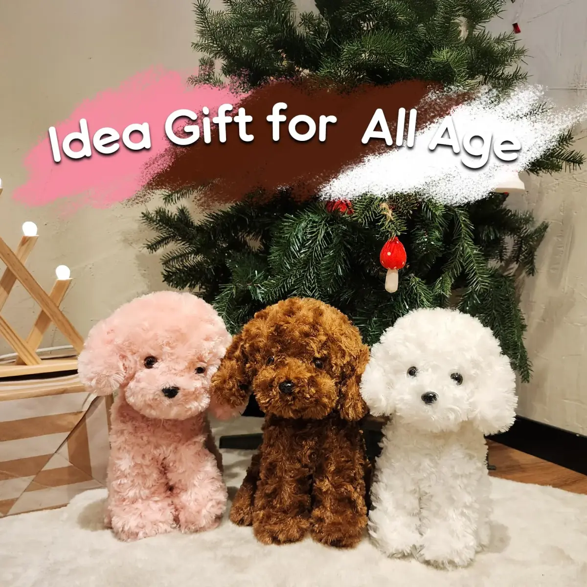 WEIGEDU Adorable Labradoodle Plush Toy 32cm (12.6") | ASTM-Tested, Non-Toxic Toy Figure - view 9
