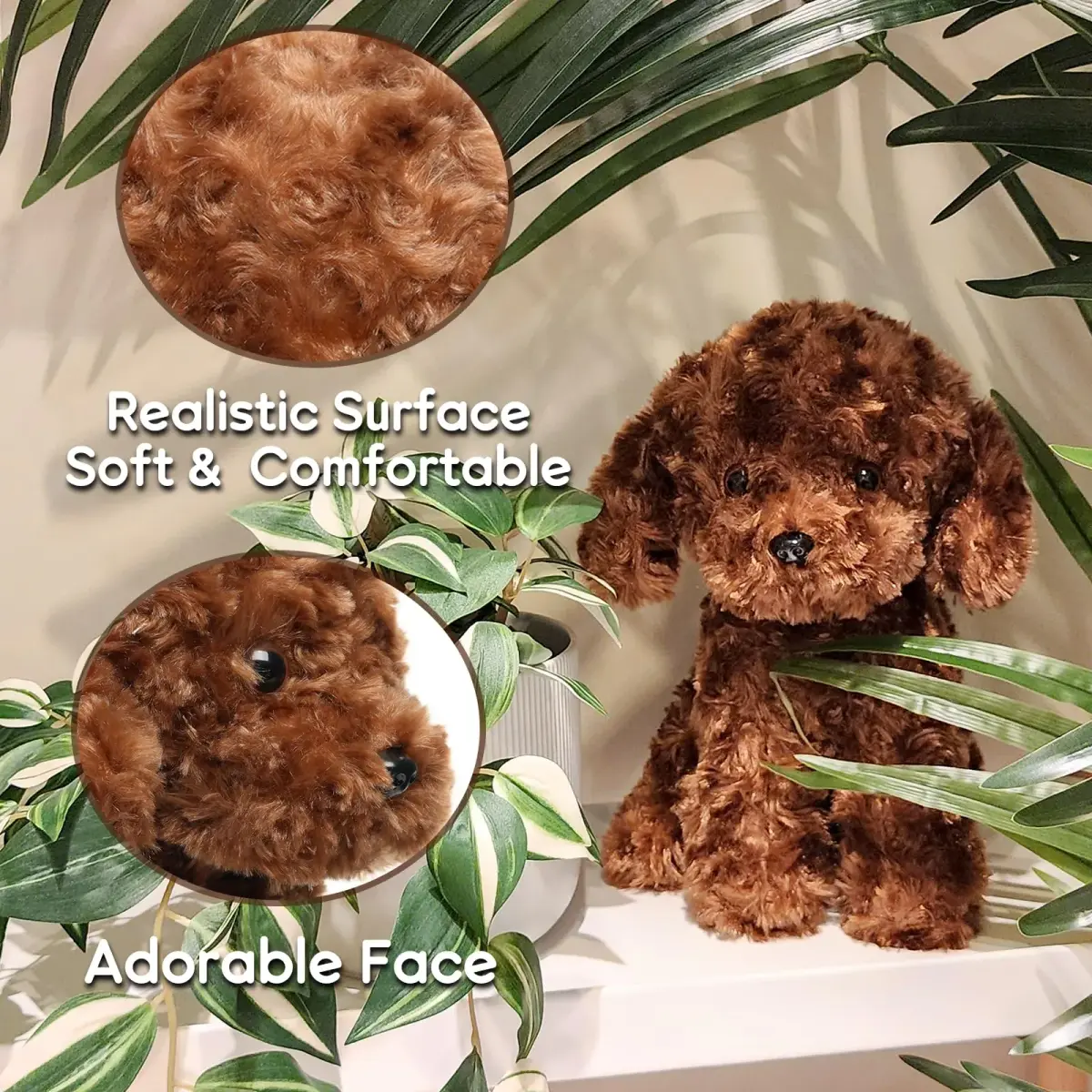 WEIGEDU Adorable Labradoodle Plush Toy 32cm (12.6") | ASTM-Tested, Non-Toxic Toy Figure - view 3