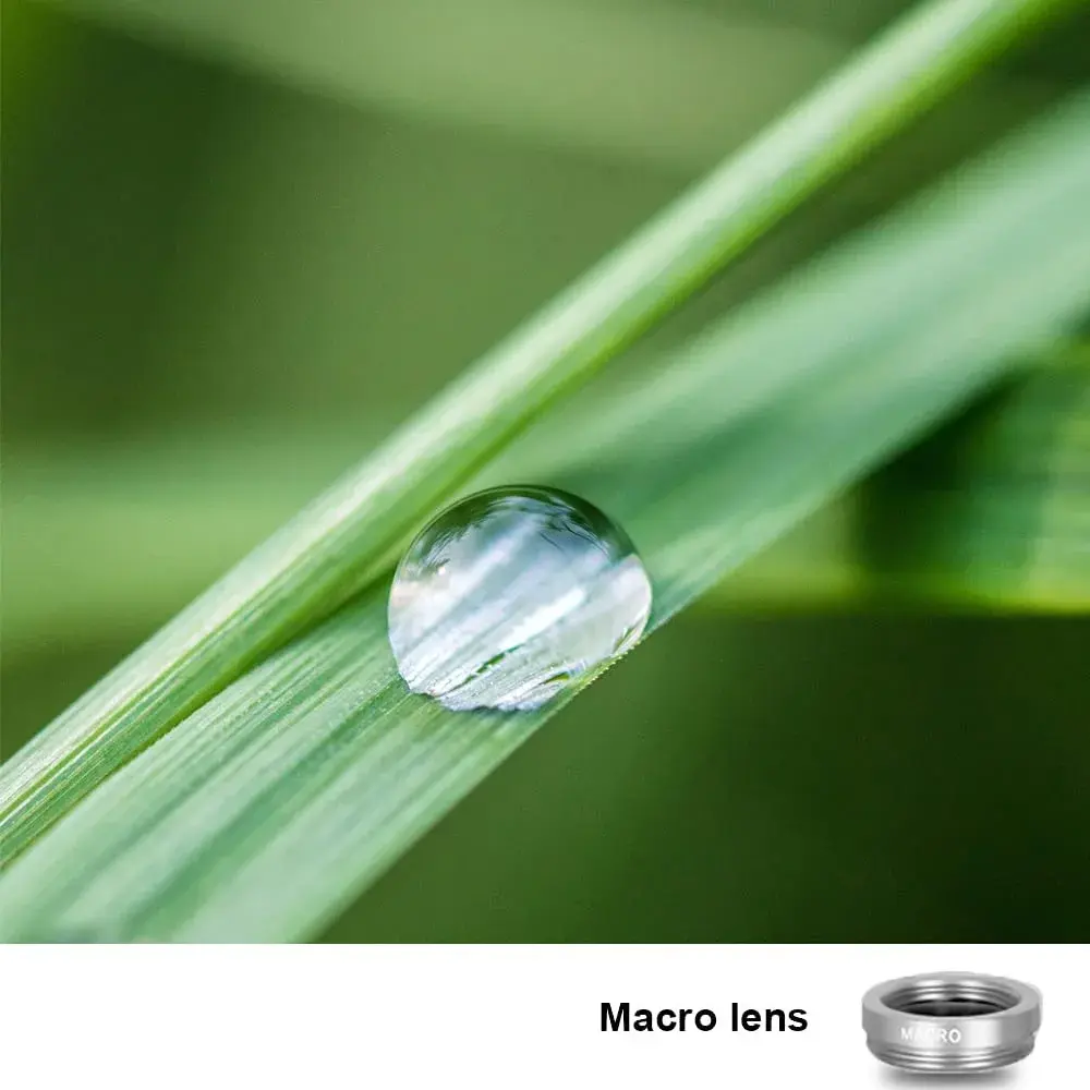 ANJIELO SMART 3-in-1 Universal Phone Camera Lens Kit - Wide Angle, Macro, Fisheye - Silver (Set of 3 Lenses) - view 4