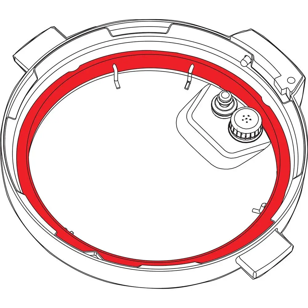 Instant Pot Stainless Steel Inner Cooking Pot 8-Qt + 2 Sealing Rings (Red/Blue) | Genuine USA Import - view 6