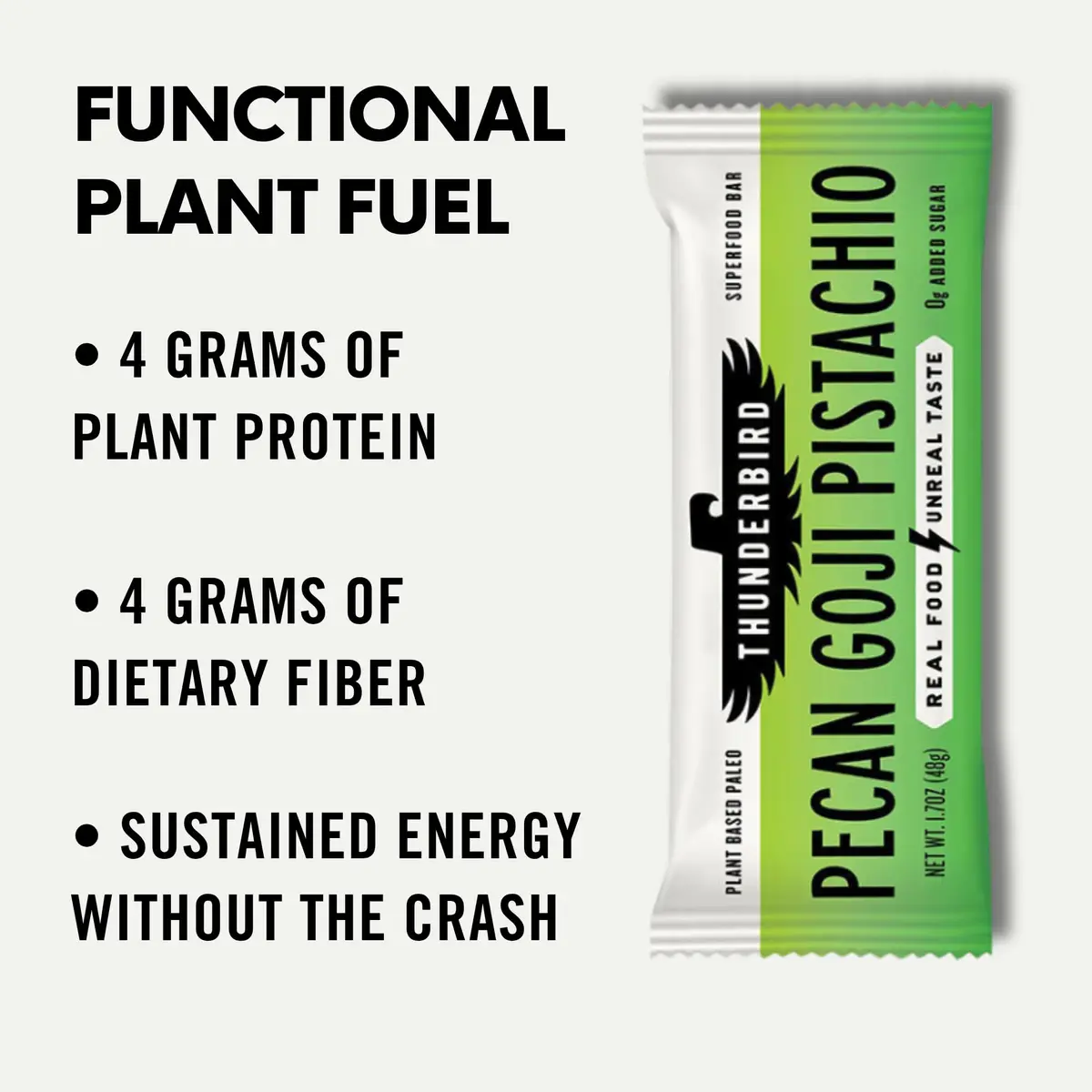 Thunderbird Real Food Bars Gluten-Free 12 Count | Vegan Paleo Non-GMO Energy Snack - view 5