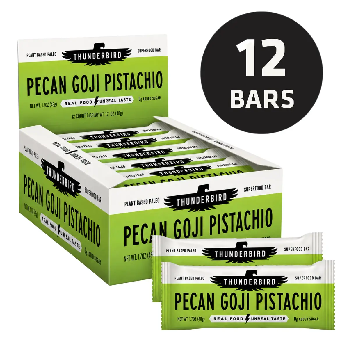Thunderbird Real Food Bars Gluten-Free 12 Count | Vegan Paleo Non-GMO Energy Snack - view 7