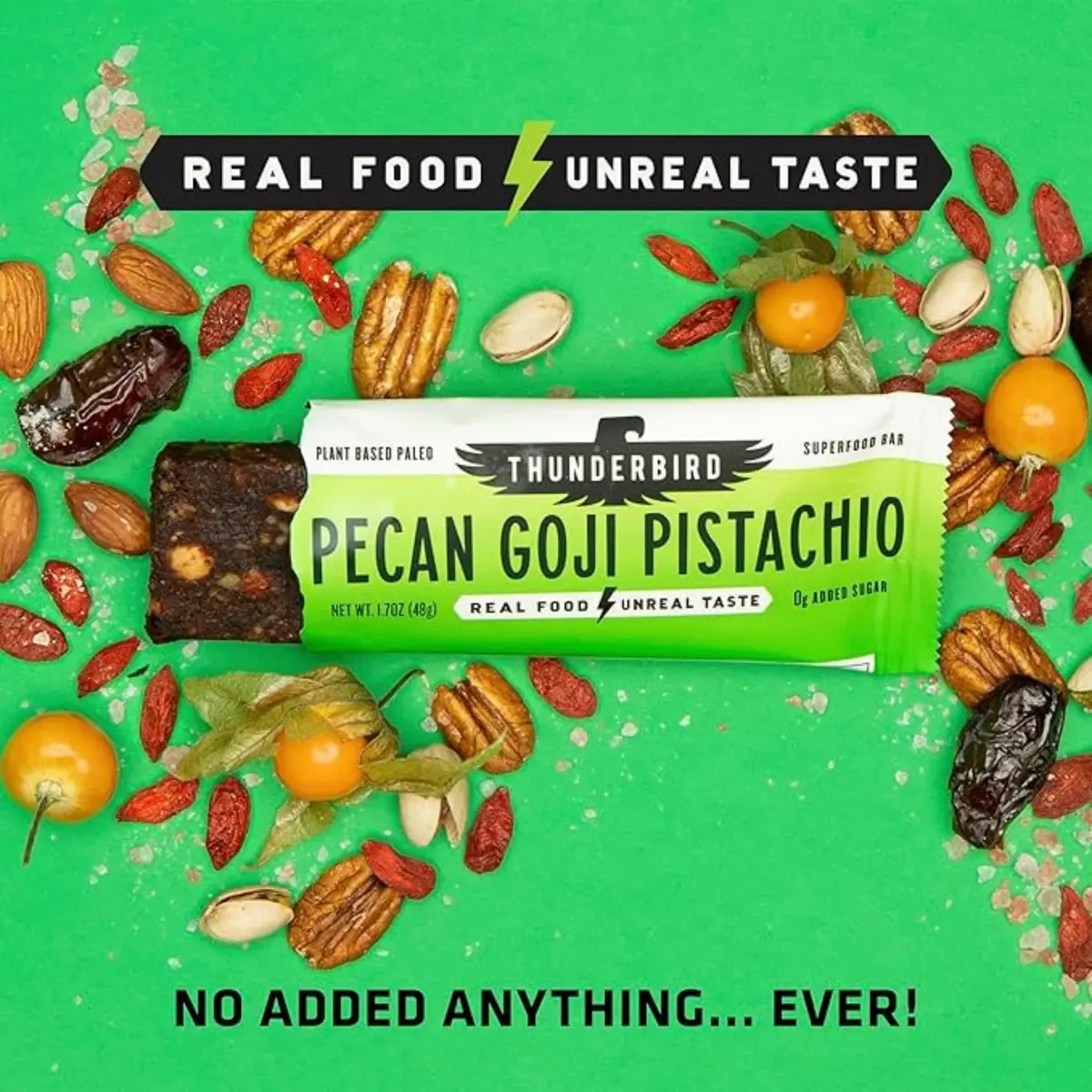 Thunderbird Real Food Bars Gluten-Free 12 Count | Vegan Paleo Non-GMO Energy Snack - view 3