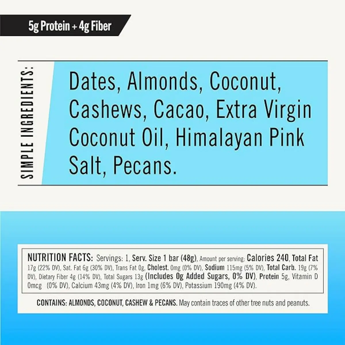 Thunderbird Real Food Bars Gluten-Free Protein Snack 12x1.7 oz | Vegan Paleo Non-GMO - view 9