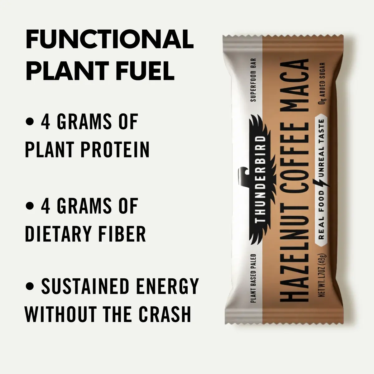 Thunderbird Real Food Bars Hazelnut 12 count | Gluten-Free Vegan Paleo Snack - view 5