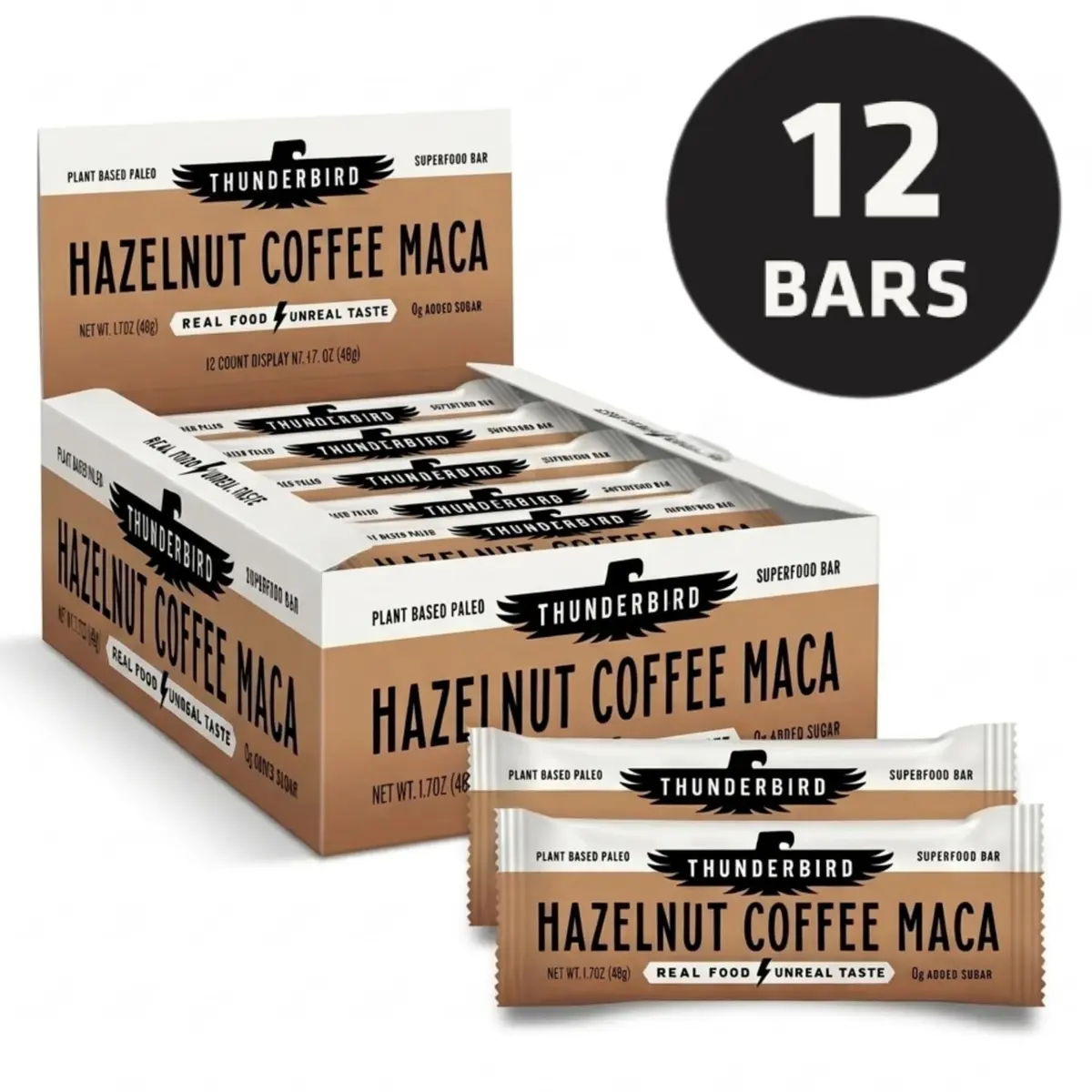 Thunderbird Real Food Bars Hazelnut 12 count | Gluten-Free Vegan Paleo Snack - view 7