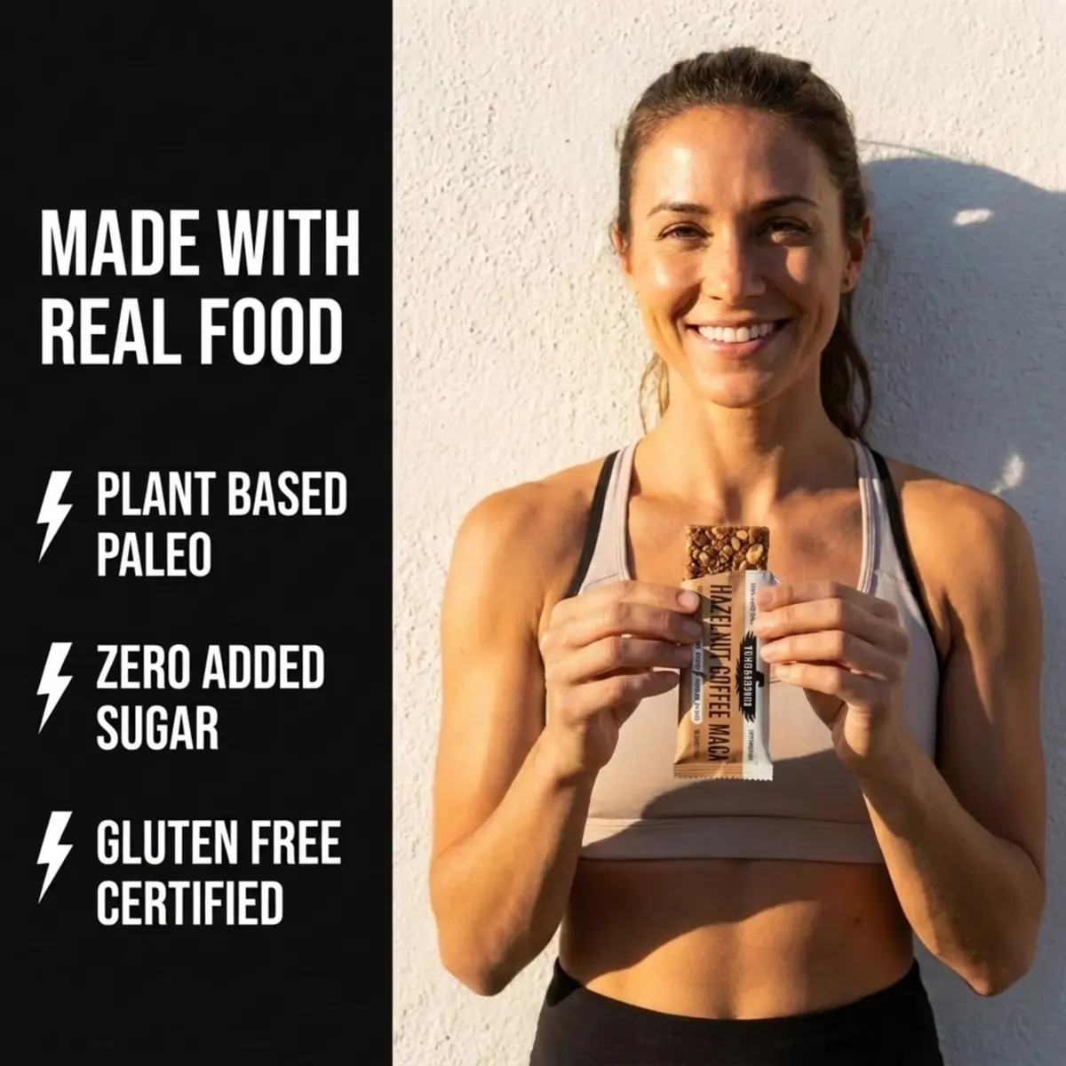 Thunderbird Real Food Bars Hazelnut 12 count | Gluten-Free Vegan Paleo Snack - view 2