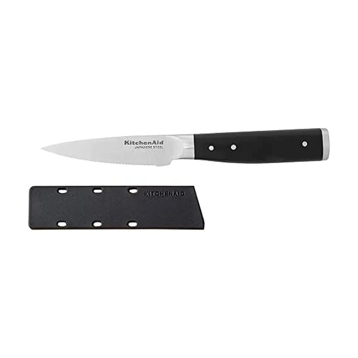 KitchenAid Gourmet Serrated Paring Knife 9cm (3.5-inch) | Forged Japanese Steel Blade - main product image