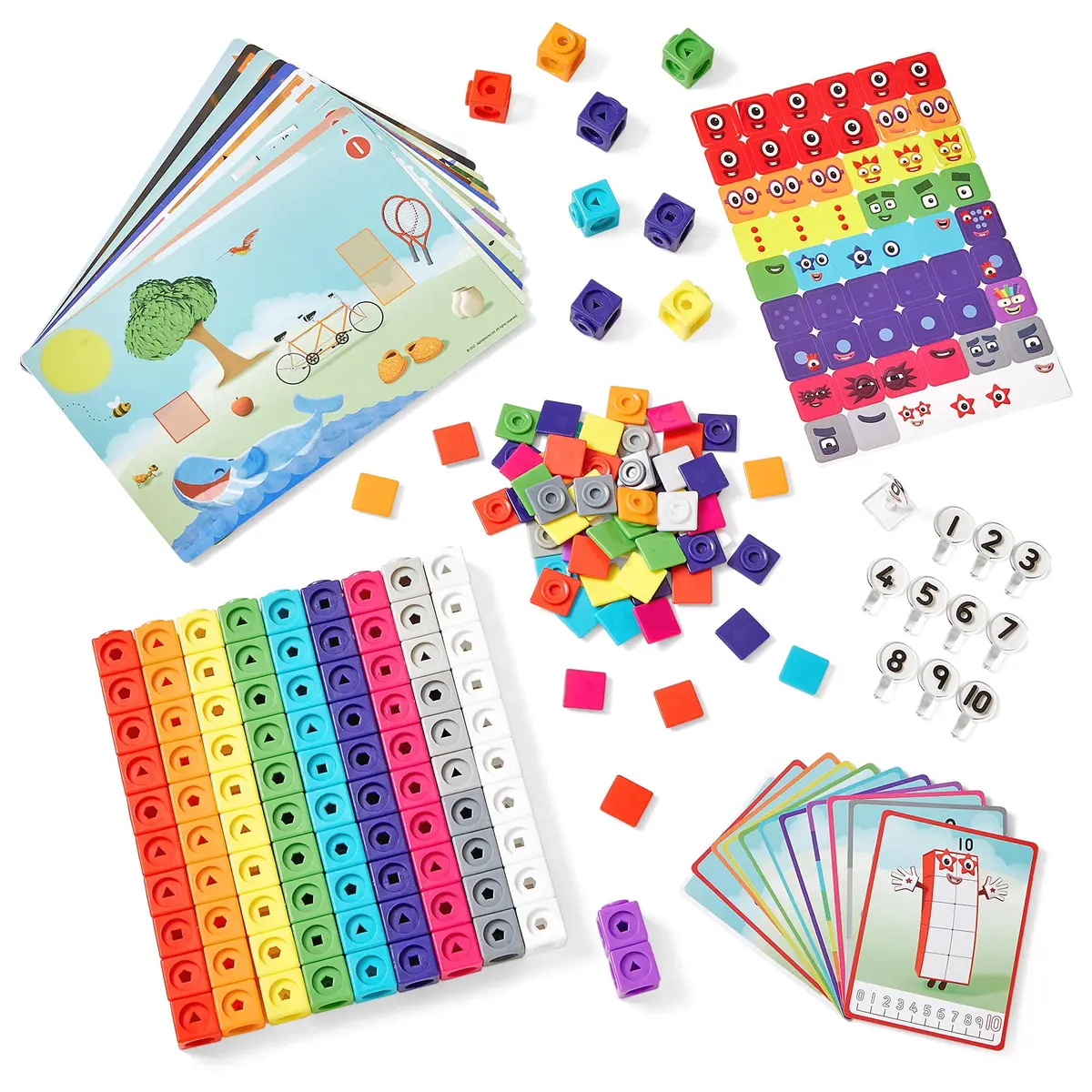 hand2mind MathLink Cubes Numberblocks 1-10 Activity Set | Educational Counting Blocks for Kids Ages 3-5 - view 5