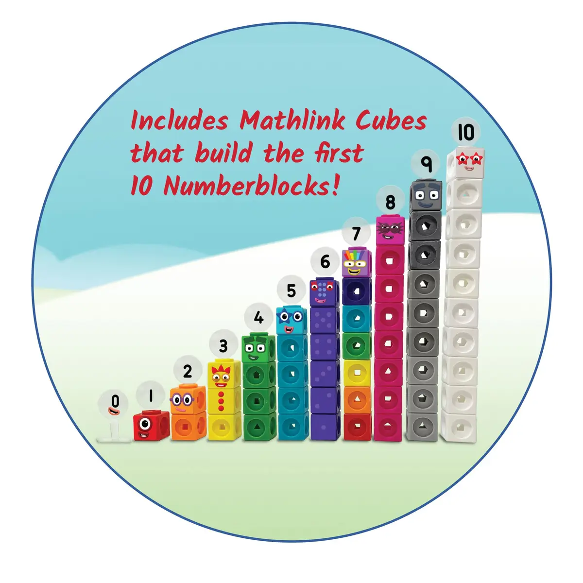 hand2mind MathLink Cubes Numberblocks 1-10 Activity Set | Educational Counting Blocks for Kids Ages 3-5 - view 2