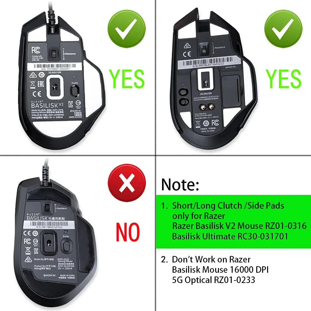 HUYUN Mouse Side Button Clutch for Razer Basilisk V2 & Ultimate | Replacement Mouse Button - view 6