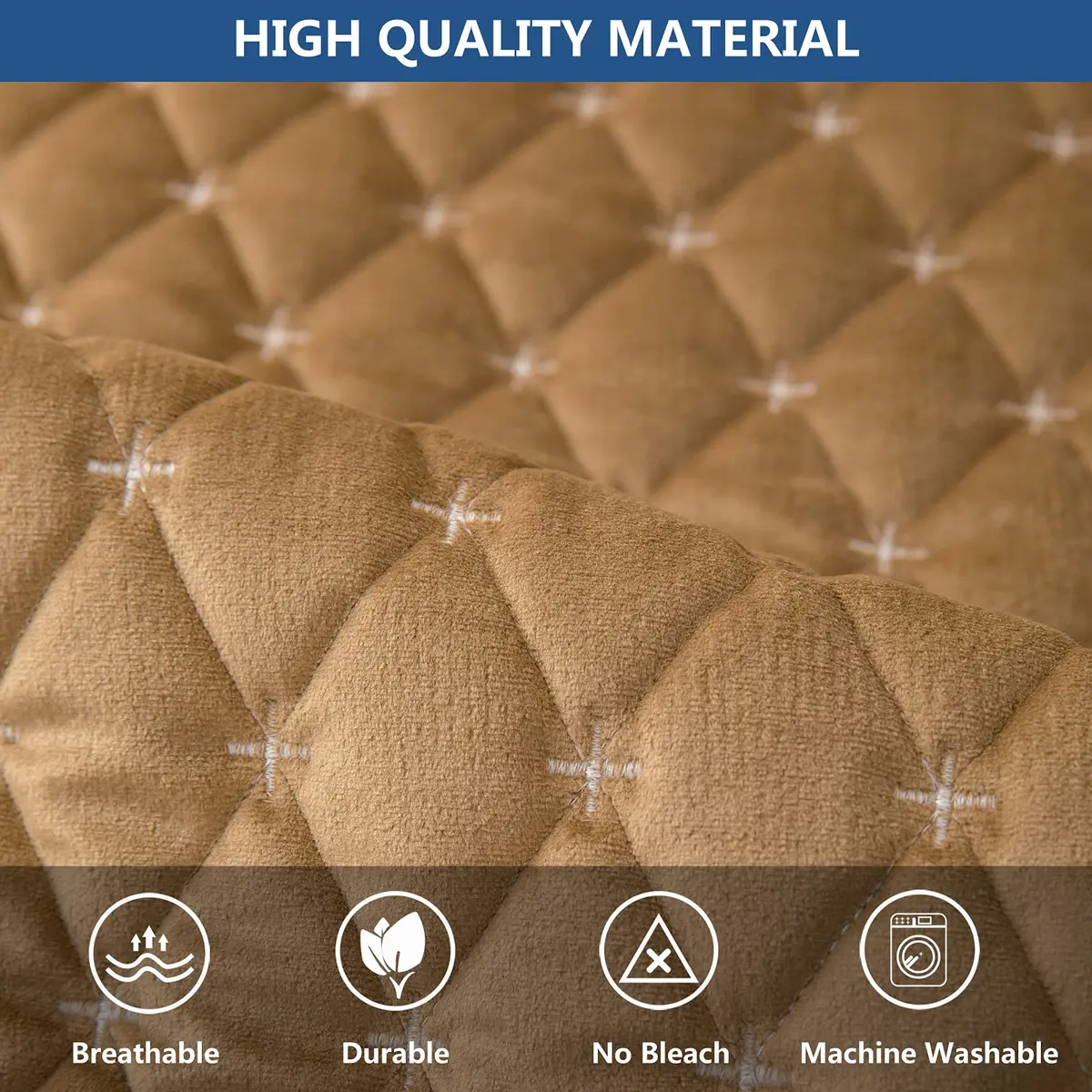 Eismodra Couch Cover for 3 Cushion Sofa | Anti-Slip Sectional Sofa Slipcover 36"x94" - view 3