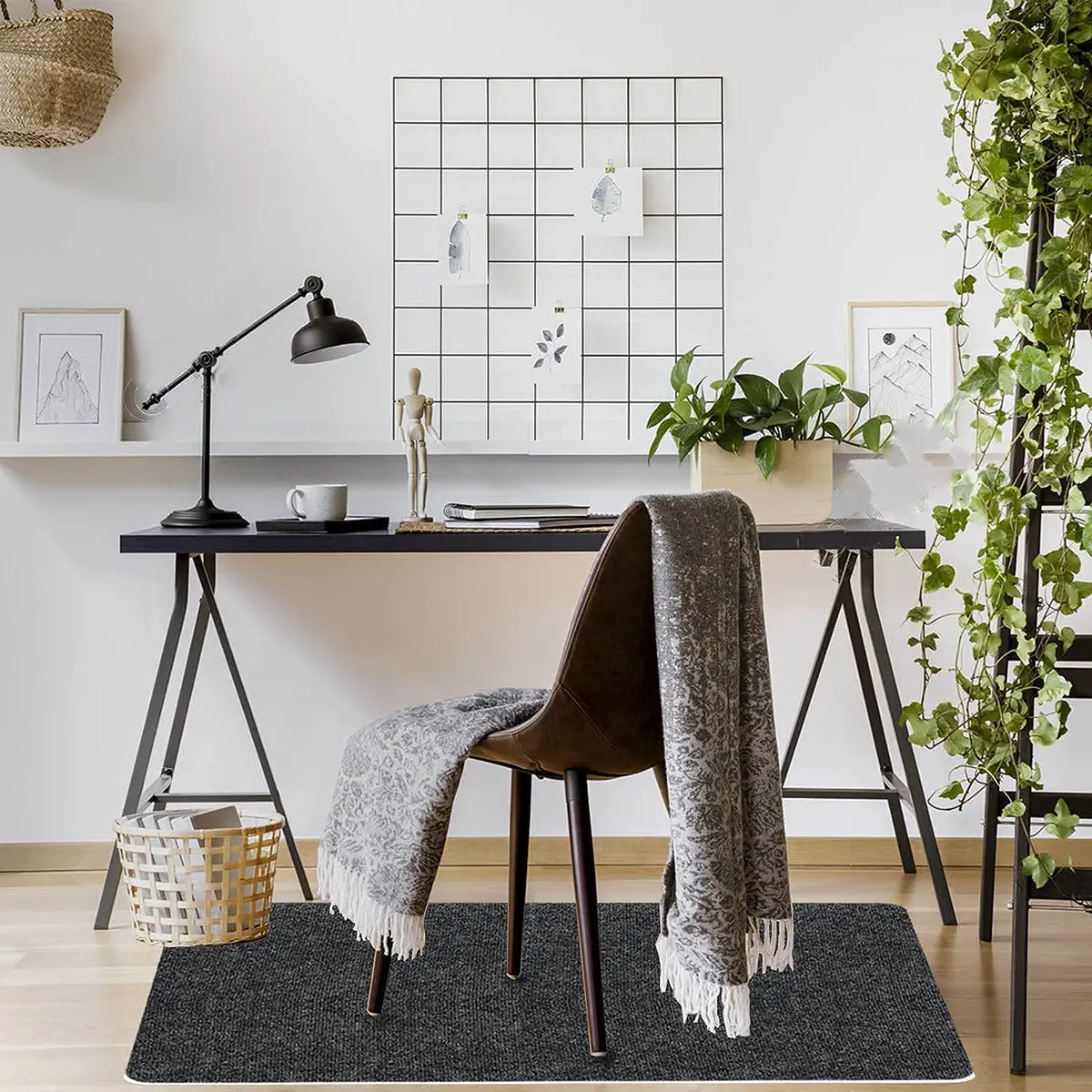 HengLiSam Dark Grey Chair Mat 120x90 cm (47x35 in) | Protects Hard Floors from Chair Damage - view 7