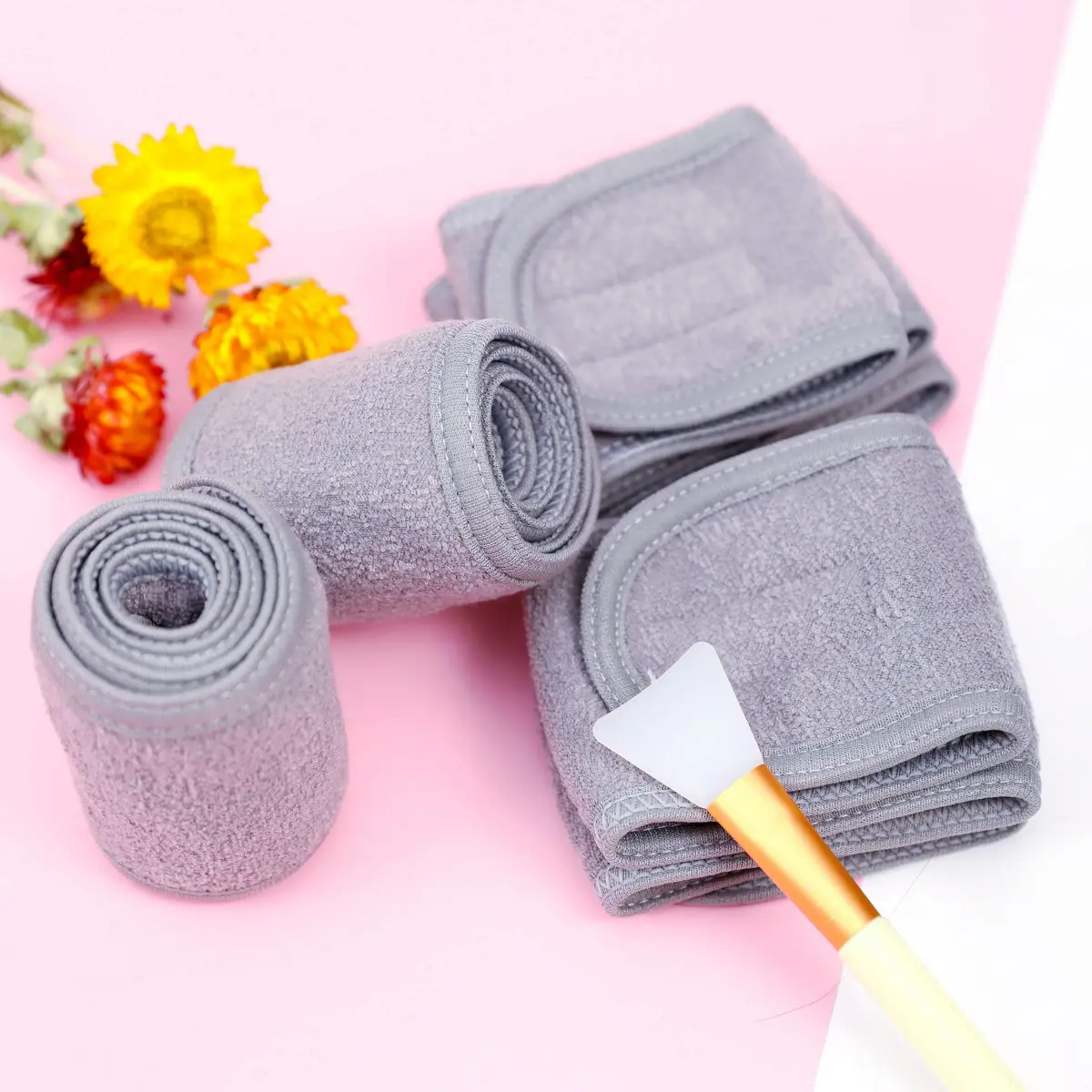 TDHDIKE Facial Spa Headbands 4 PCS | Adjustable Terry Cloth for Women Washing Face - view 4