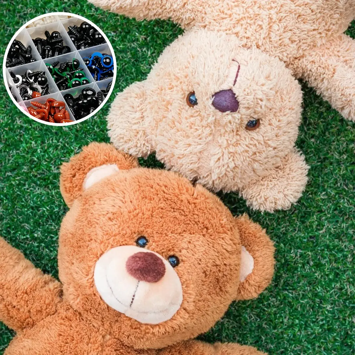 Buylorco 600pcs Safety Eyes and Noses Set 6-14mm | Assorted Sizes for Amigurumi & Crochet Dolls - view 4