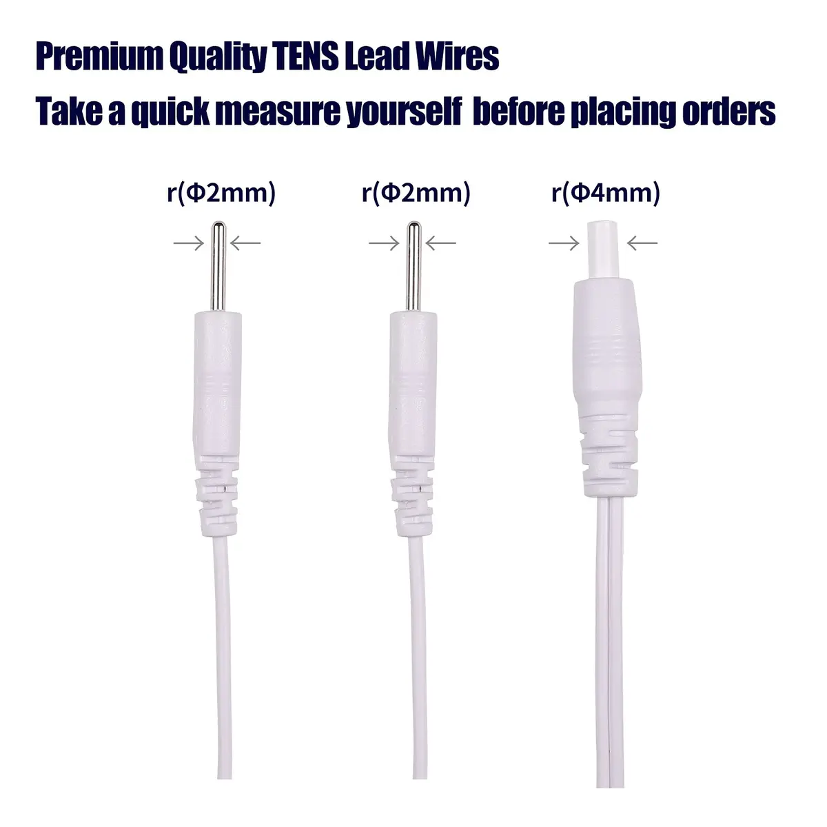 LiteTour TENS Lead Wires 150cm (59") | Connect TENS Device to Electrodes - view 2