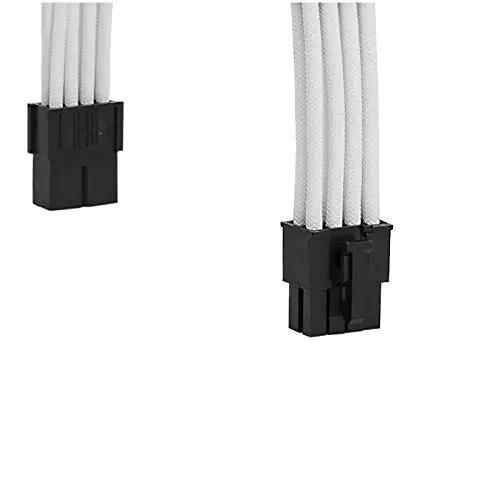 Formulamod Sleeve Extension Power Supply Cable Kit 18AWG White PCI 8+EPS 8 | Heat-Shrink-Less, 30cm - view 13
