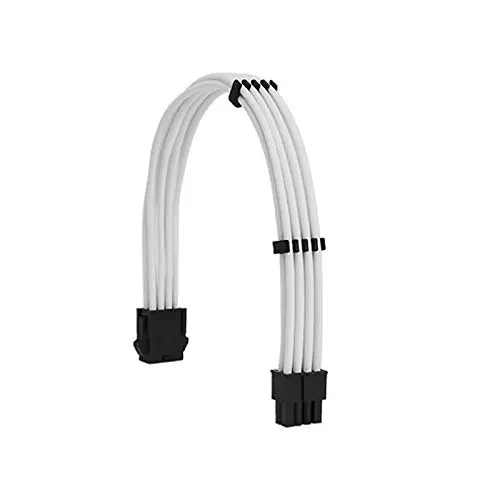 Formulamod Sleeve Extension Power Supply Cable Kit 18AWG White PCI 8+EPS 8 | Heat-Shrink-Less, 30cm - view 4