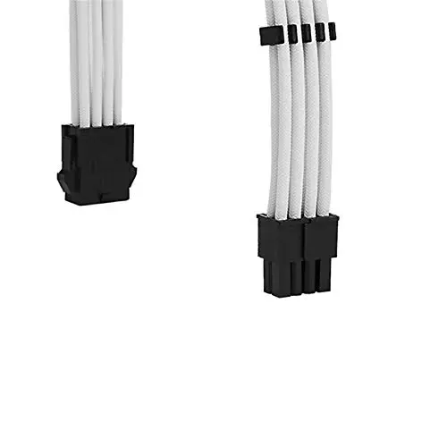 Formulamod Sleeve Extension Power Supply Cable Kit 18AWG White PCI 8+EPS 8 | Heat-Shrink-Less, 30cm - view 7