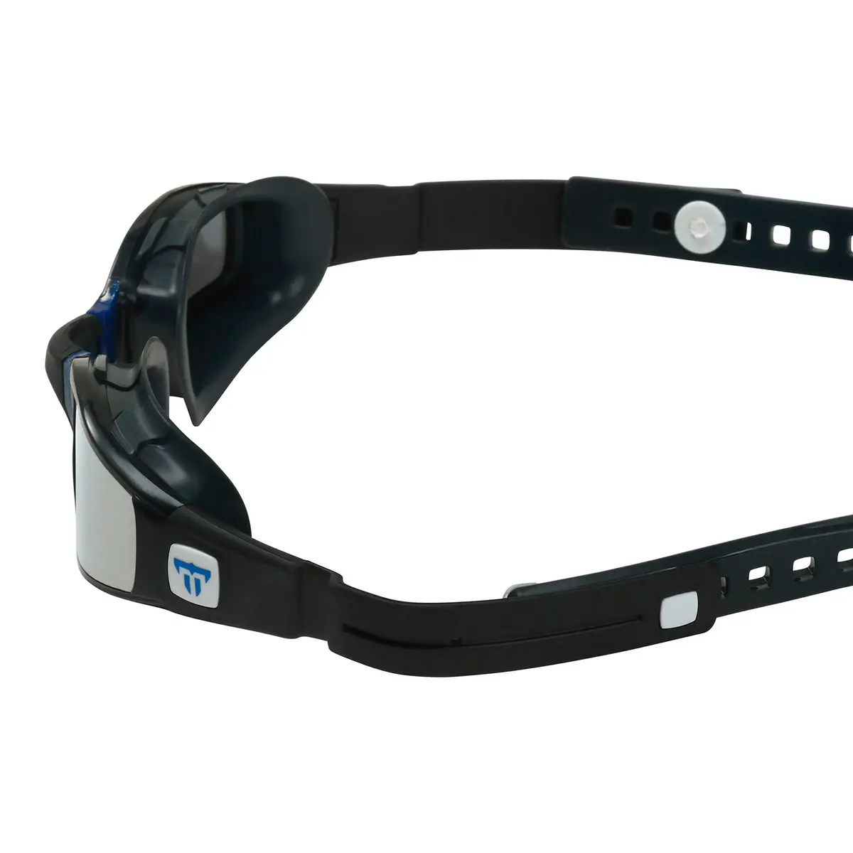 Phelps Ninja Competitive Swim Goggles - Silver Mirror Lens, Gray & Navy Frame | Anti-Fog, UV Protection - view 6