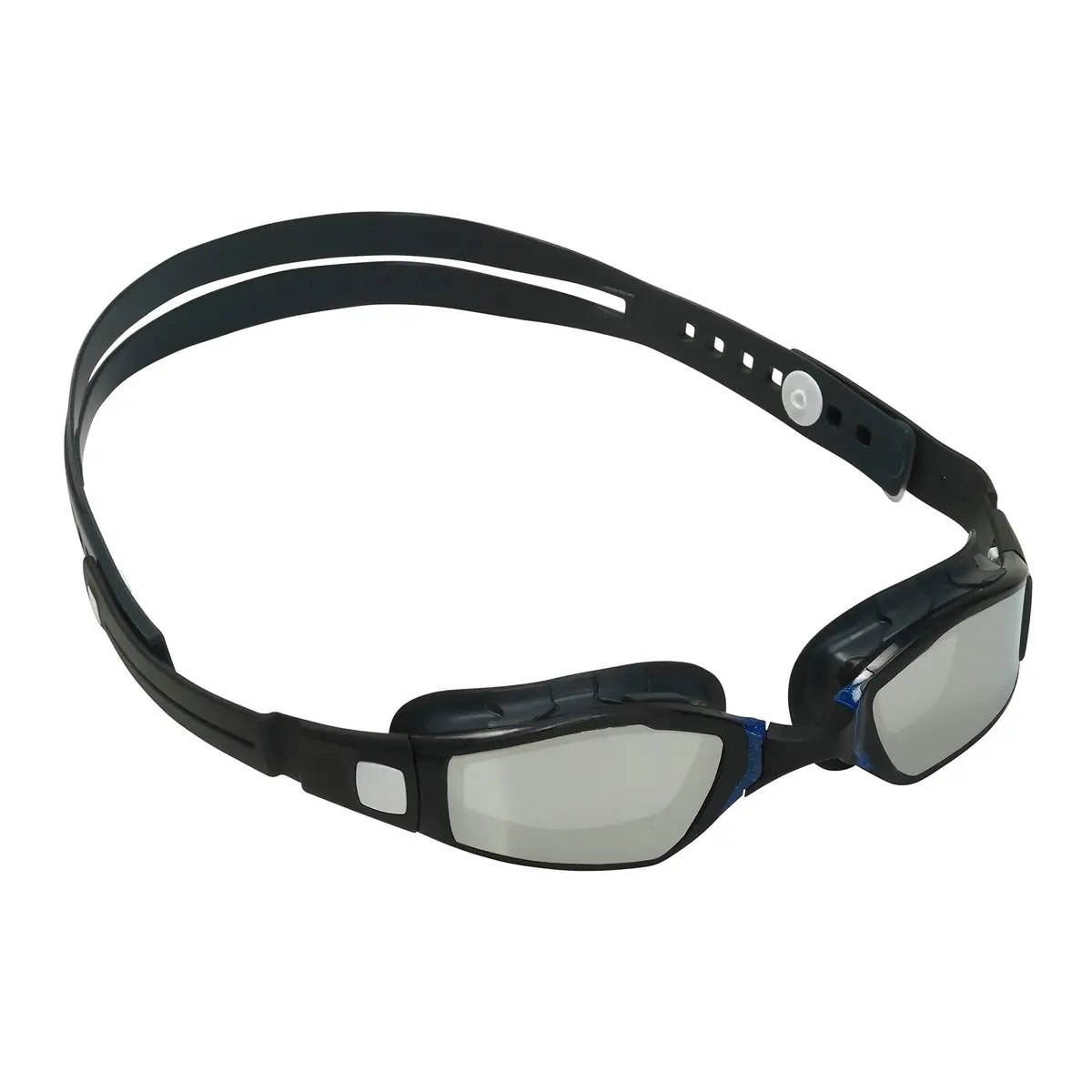 Phelps Ninja Competitive Swim Goggles - Silver Mirror Lens, Gray & Navy Frame | Anti-Fog, UV Protection - view 4