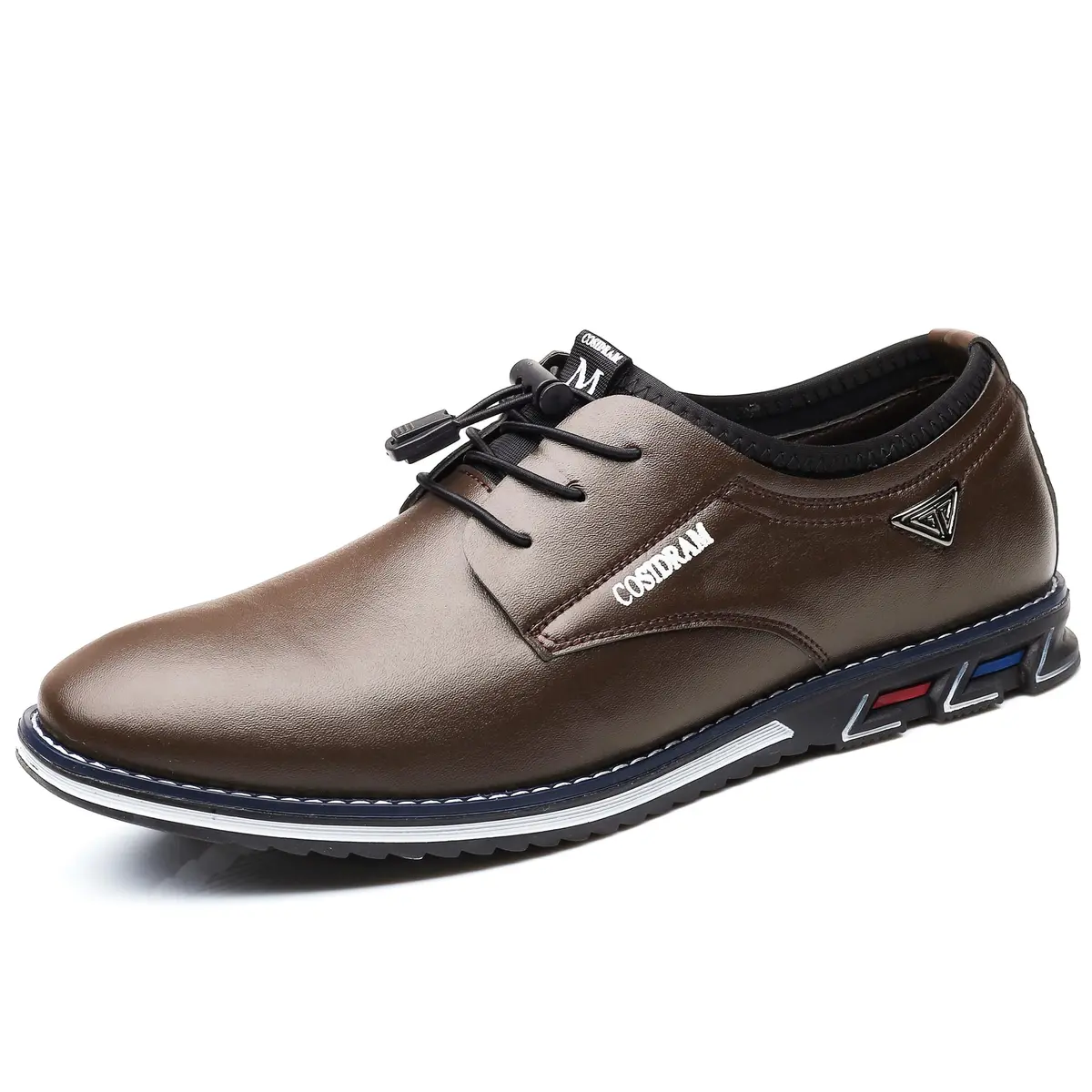 COSIDRAM Mens Business Dress Shoes Casual Comfort Walking Shoes Brown 8.5 | All-Day Office & Casual Wear - main product image