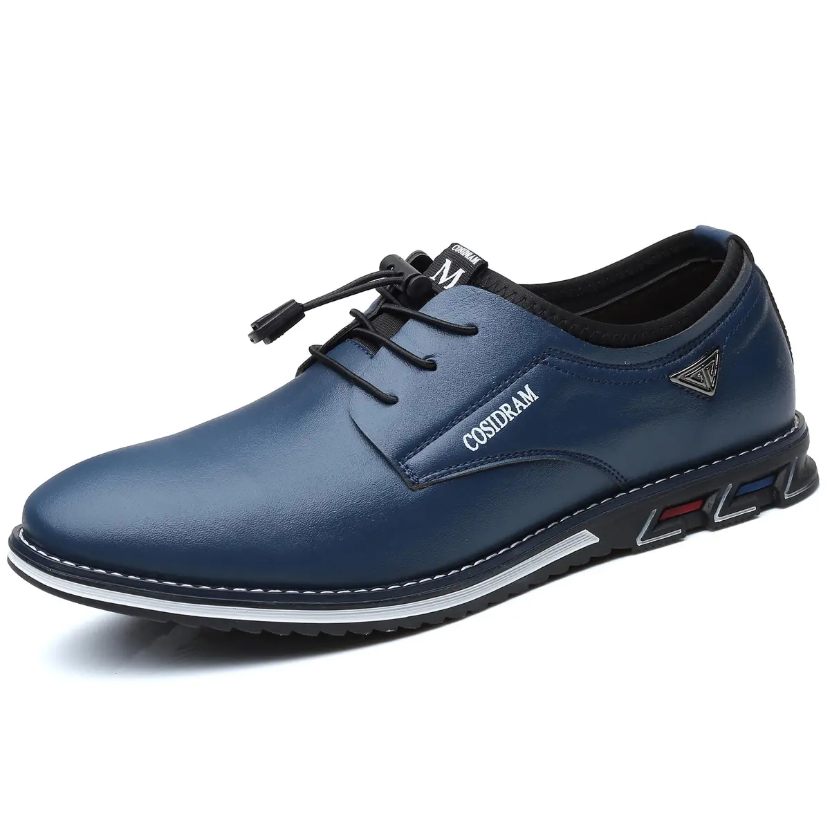 COSIDRAM Mens Business Dress Shoes Casual Comfort Walking Shoes Blue 11 | Slip-On, Microfiber, Flat Sole - main product image