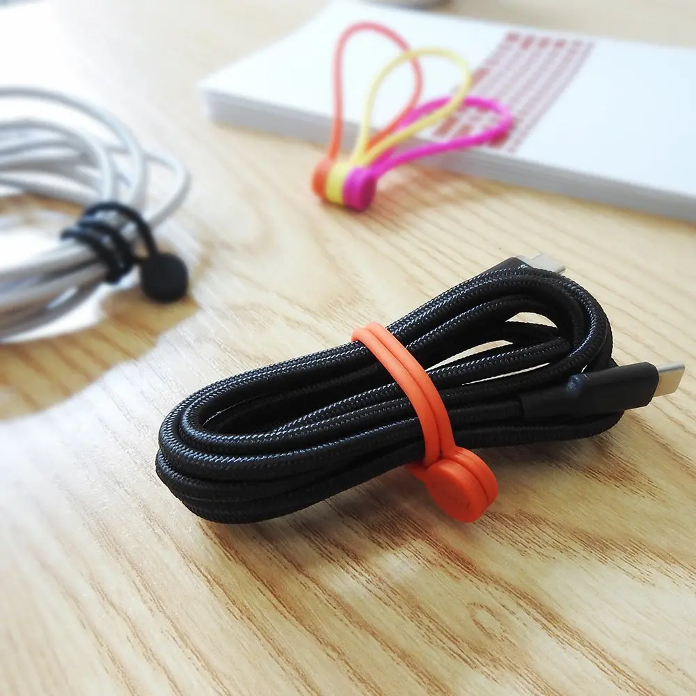 Smart&Cool Reusable Silicone Magnetic Cable Ties, Multicolored, 30-Pack | Organize & Secure Cables with Magnetic Closure - view 2