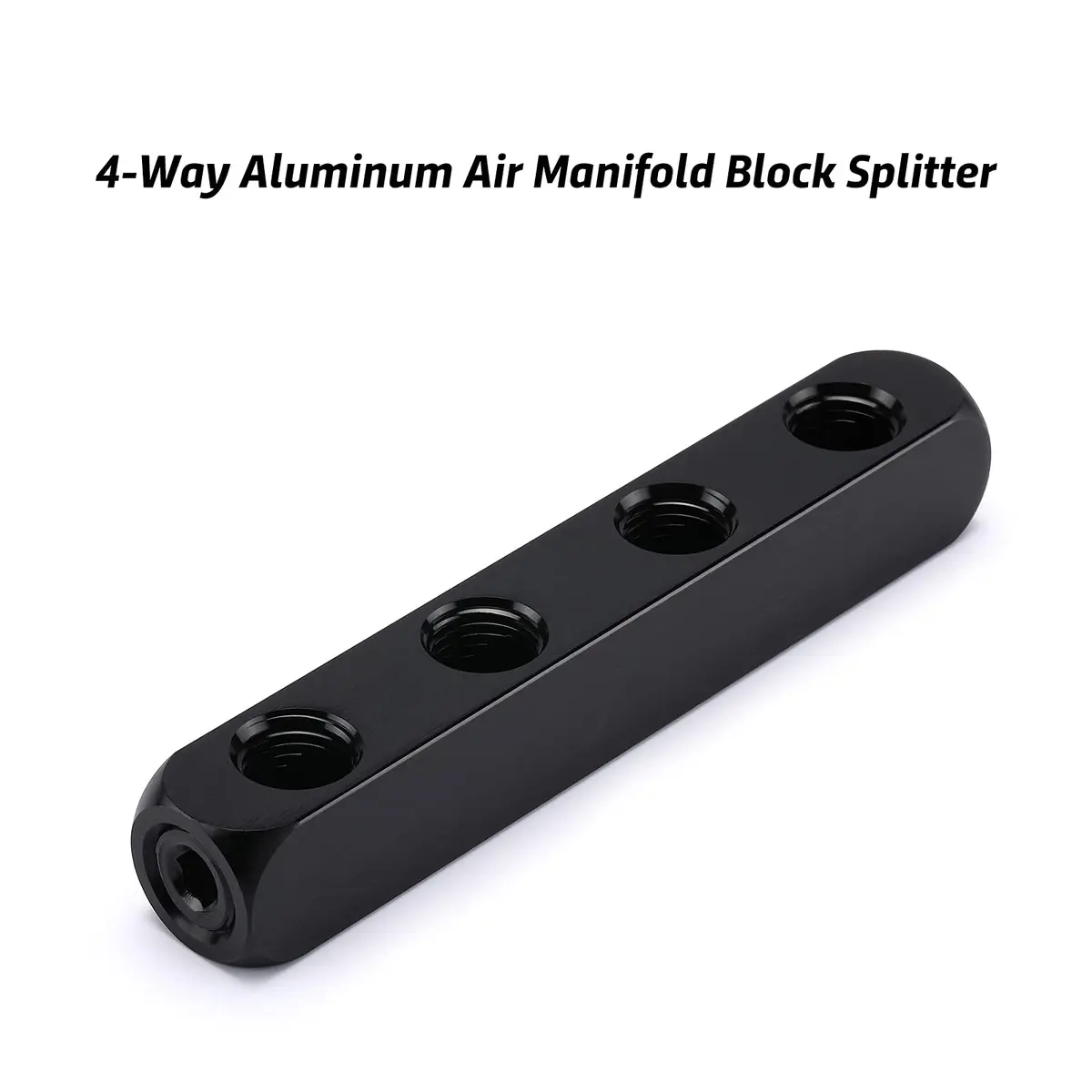 AIRTOON 4-Way Air Manifold Splitter with 4 Couplers & 1/4" MNPT Plug | 1/4 Inch NPT Air Fittings - view 5