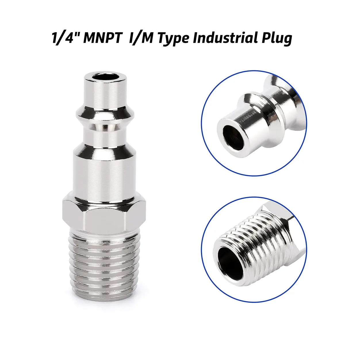 AIRTOON 4-Way Air Manifold Splitter with 4 Couplers & 1/4" MNPT Plug | 1/4 Inch NPT Air Fittings - view 3