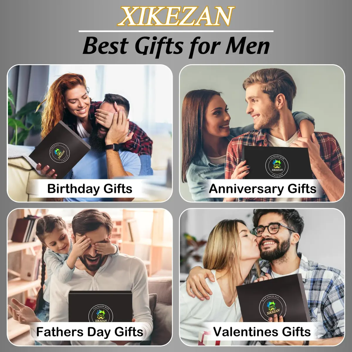 XIKEZAN Beard Straightener Grooming Kit for Men, Black 10.47" x 2" | 3 Heat Settings & Dual Voltage - view 7