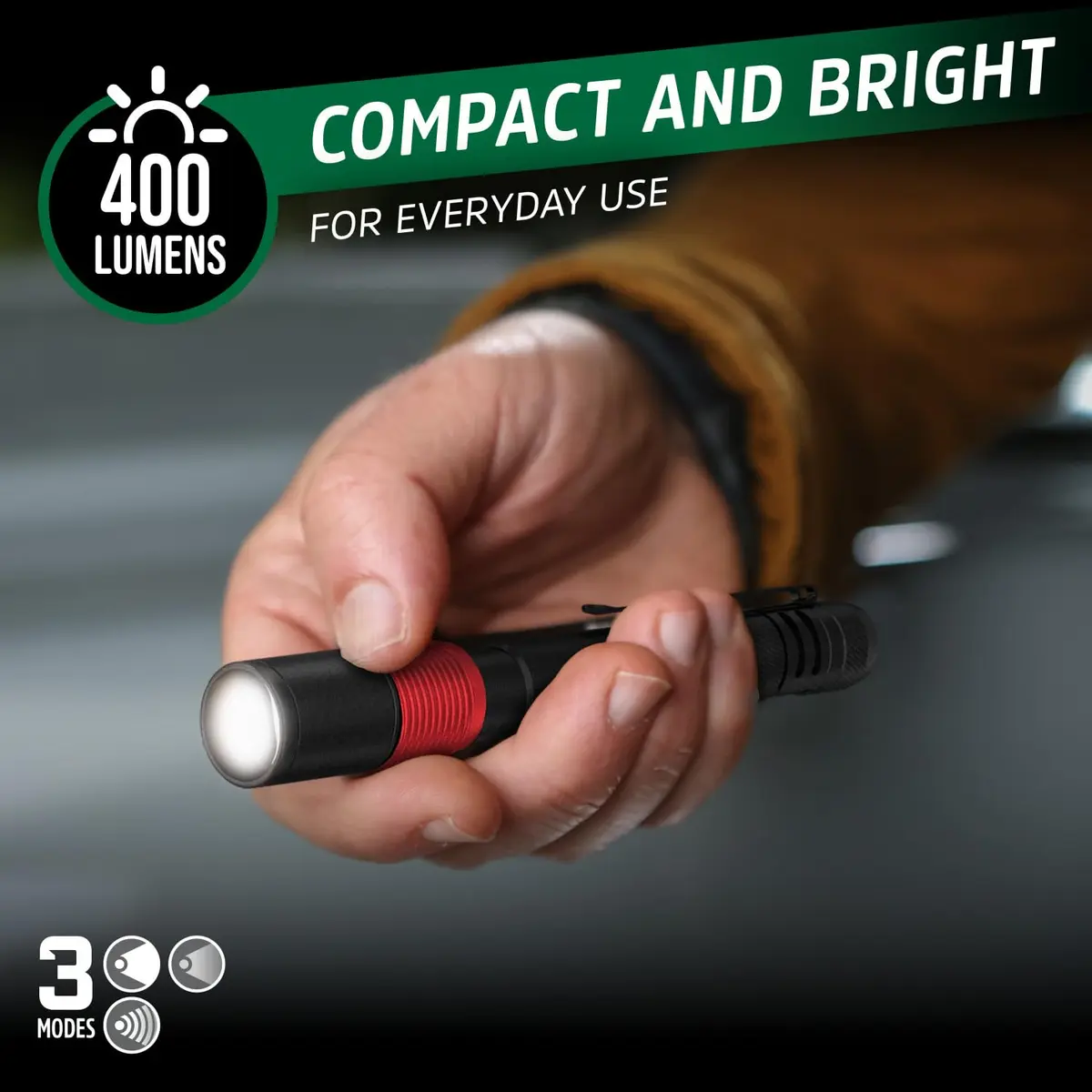 Energizer X-400 Pen Light Flashlight Rechargeable | 400 Lumens, Compact, IPX4 Water-Resistant - view 2