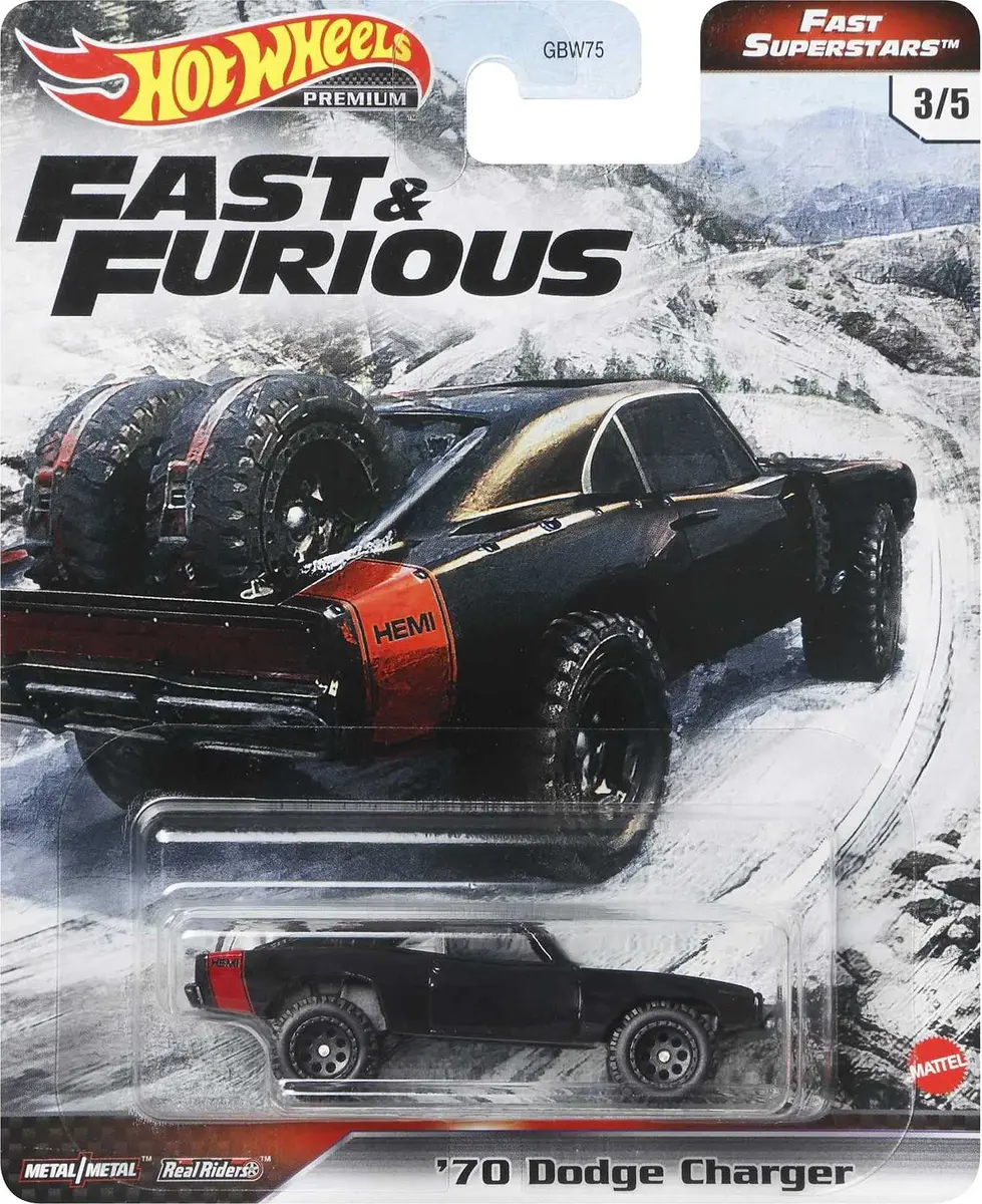 Hot Wheels Fast & Furious Collection of 1:64 Scale Vehicles from The Fast Film Franchise, Modern & Classic Cars, Great Gift for Collectors & Fans of The Movies - main product image