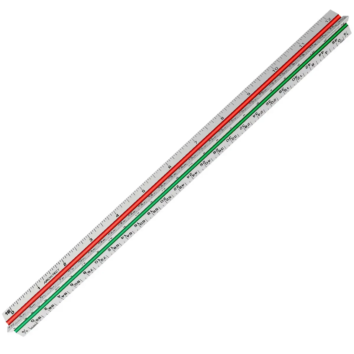 Hutou 12" Architectural Scale Ruler Triangular Ruler, Color-Coded, 30 cm (12 inch) | Precision Drafting Tool - view 2