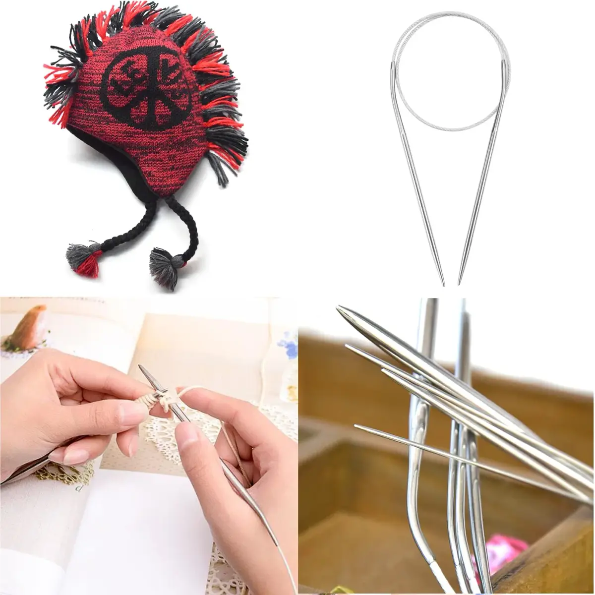 Coowayze 16 Inch Circular Knitting Needles Set, Stainless Steel Round Knitting Needles 1.5-5mm | 11 Sizes - view 5