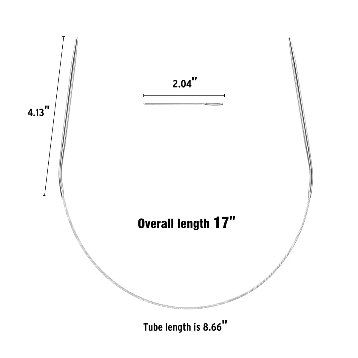 Coowayze 16 Inch Circular Knitting Needles Set, Stainless Steel Round Knitting Needles 1.5-5mm | 11 Sizes - view 3