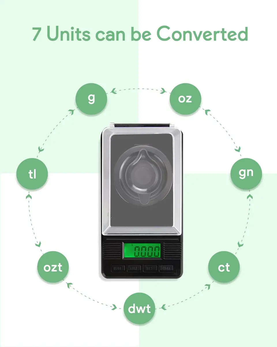ZENCRO Milligram Scale 50g/0.001g | Ultra-Precision Digital Mg Scale for Jewelry & Pharma - view 4
