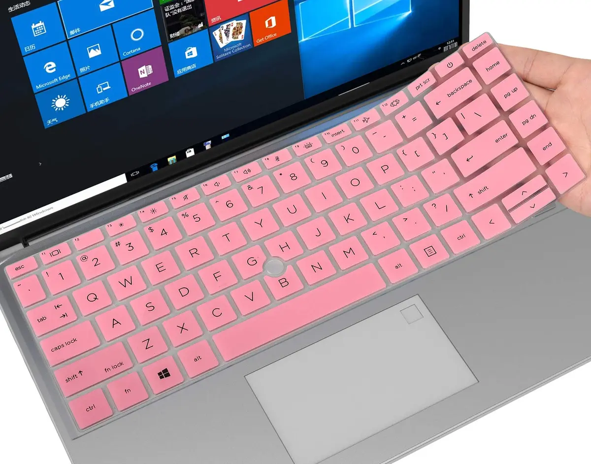 CaseBuy Keyboard Cover for HP EliteBook 840 G7 G8 14" Notebook, HP EliteBook 845 G8 G7 14" Pink | Ultra-thin, Dust & Spill Proof - main product image