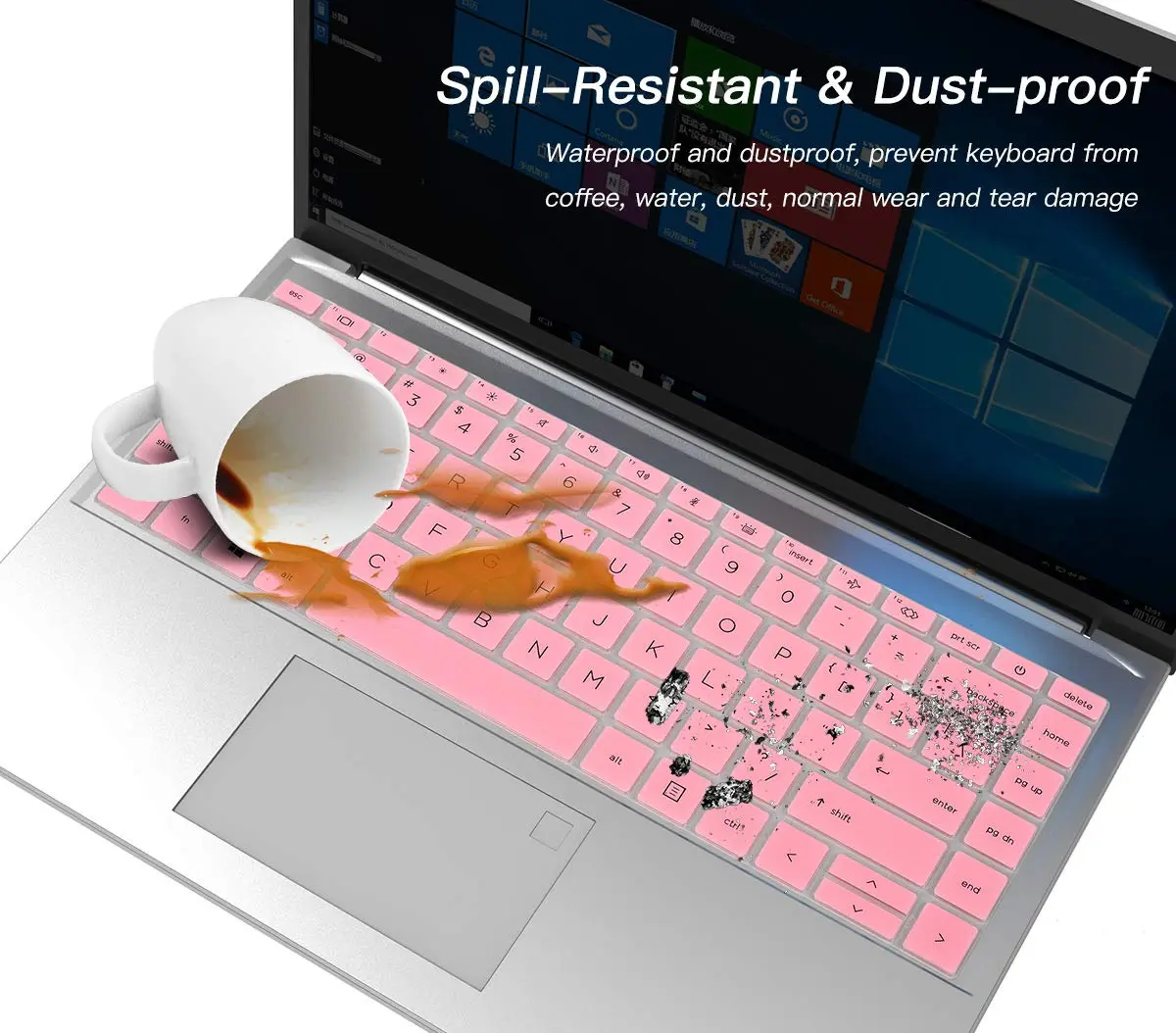 CaseBuy Keyboard Cover for HP EliteBook 840 G7 G8 14" Notebook, HP EliteBook 845 G8 G7 14" Pink | Ultra-thin, Dust & Spill Proof - view 6