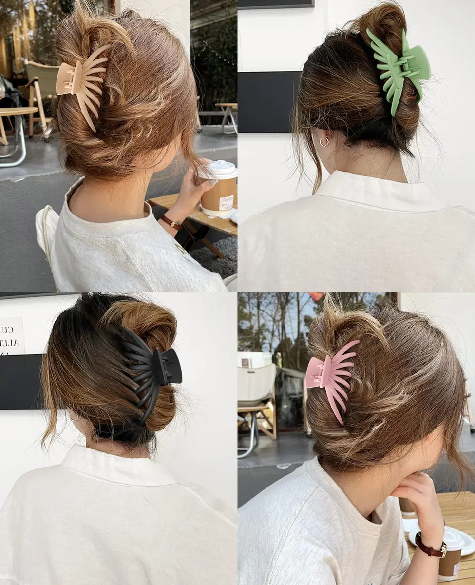 OPAUL Large Hair Claw Clips for Women - Matte Non-slip 4.7 Inch Strong Hold Hair Accessories for Thick & Thin Hair - view 8