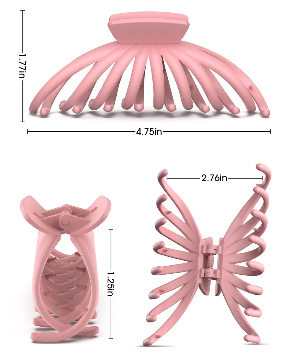 OPAUL Large Hair Claw Clips for Women - Matte Non-slip 4.7 Inch Strong Hold Hair Accessories for Thick & Thin Hair - view 4