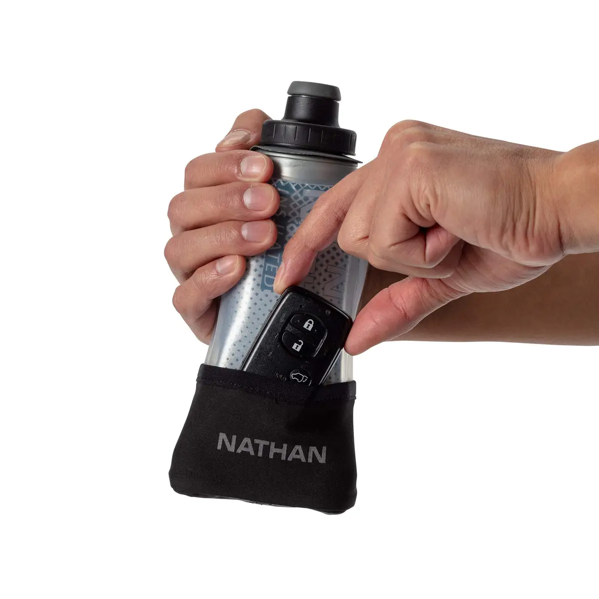 Nathan 12oz Insulated Handheld Water Bottle | No-Grip Quick Squeeze for Runners - view 5