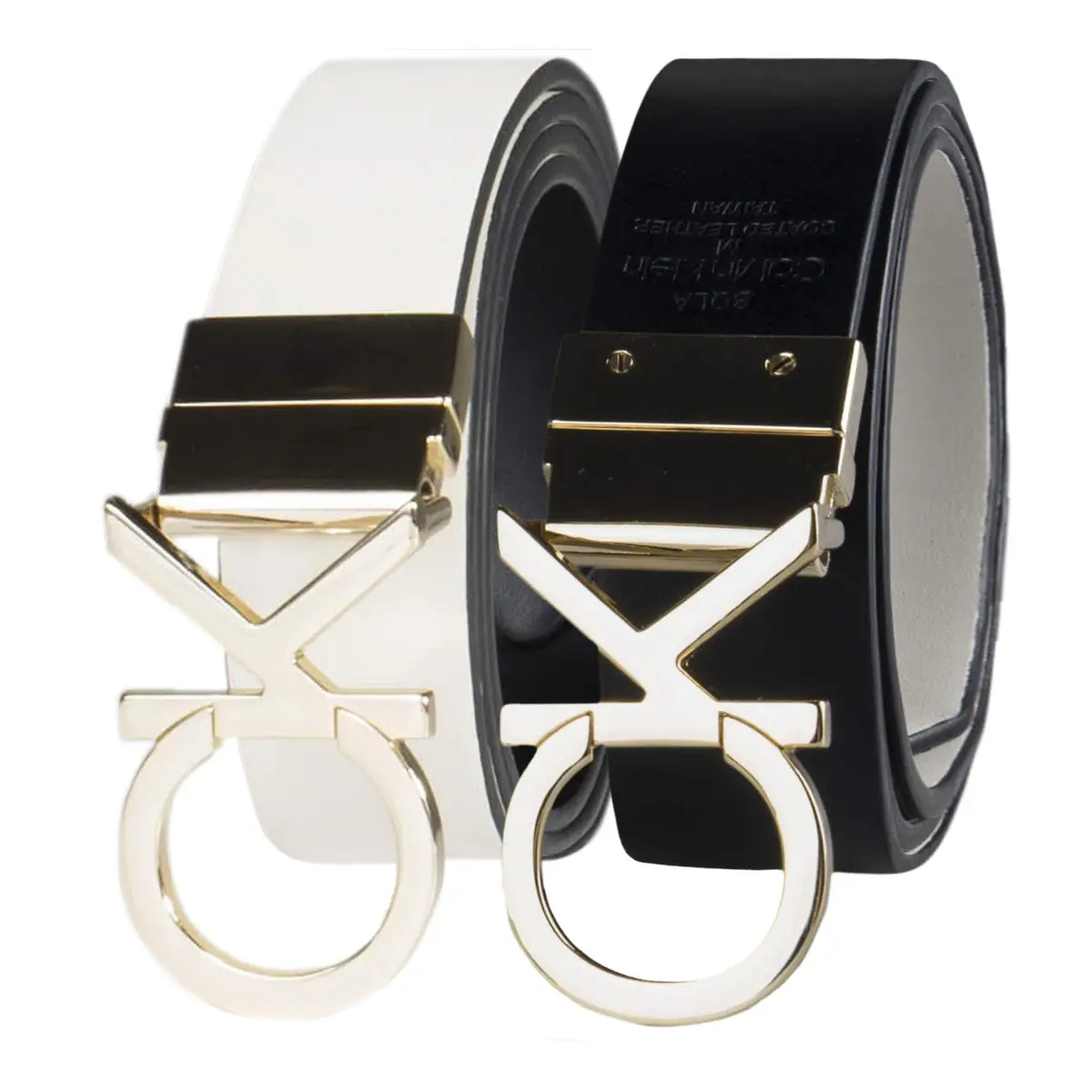 Calvin Klein Women's Reversible Belt, White/Black Plaque, Small | Classic 2-in-1 Reversible Design - view 4