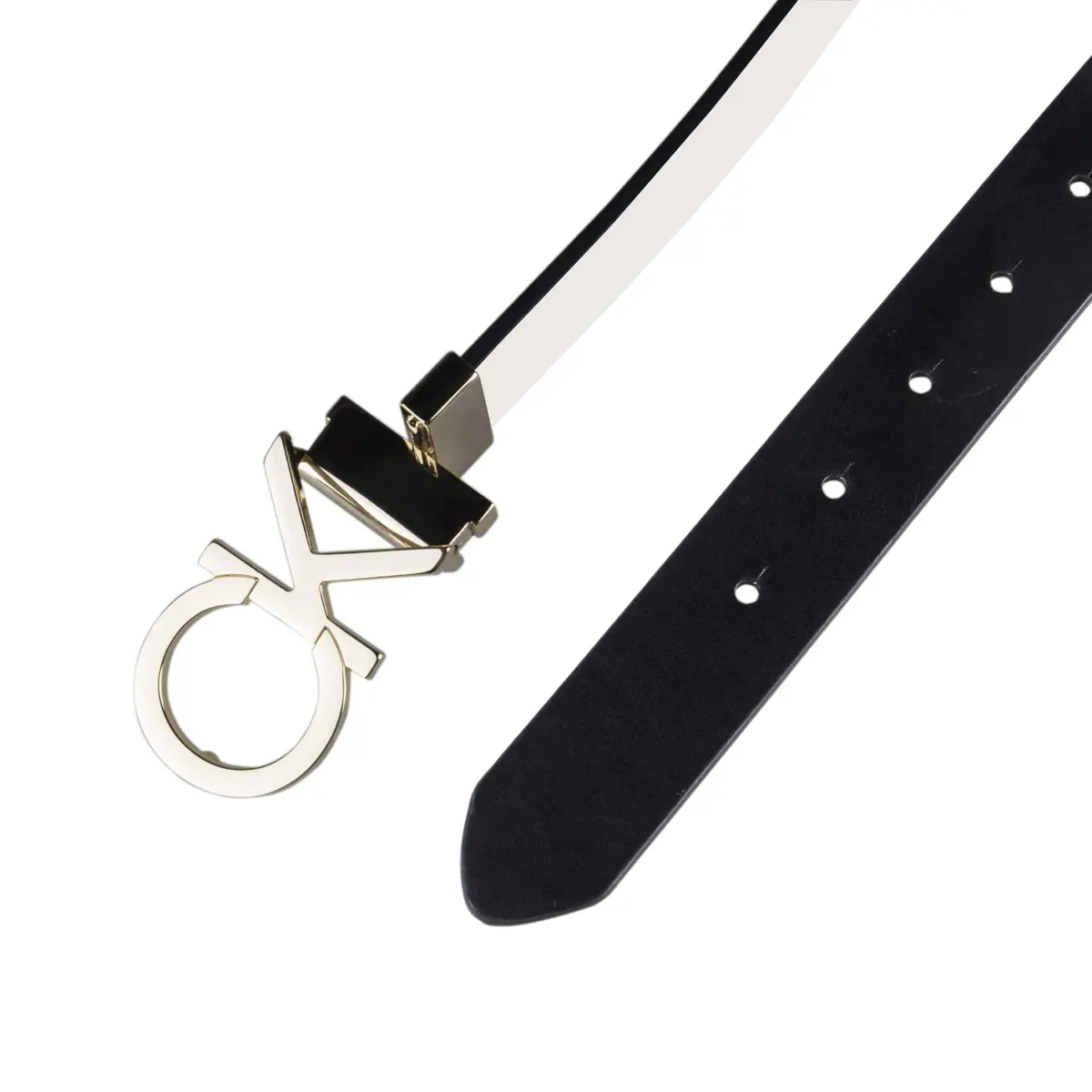 Calvin Klein Women's Reversible Belt, White/Black Plaque, Small | Classic 2-in-1 Reversible Design - view 3