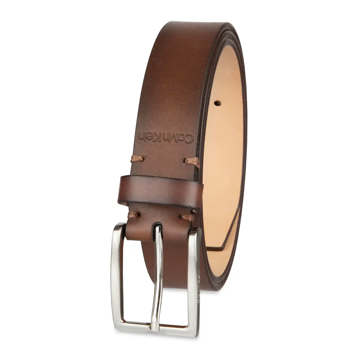 Calvin Klein Men's Dress Belt, Cognac, Medium | Classic Formal Accessory - main product image