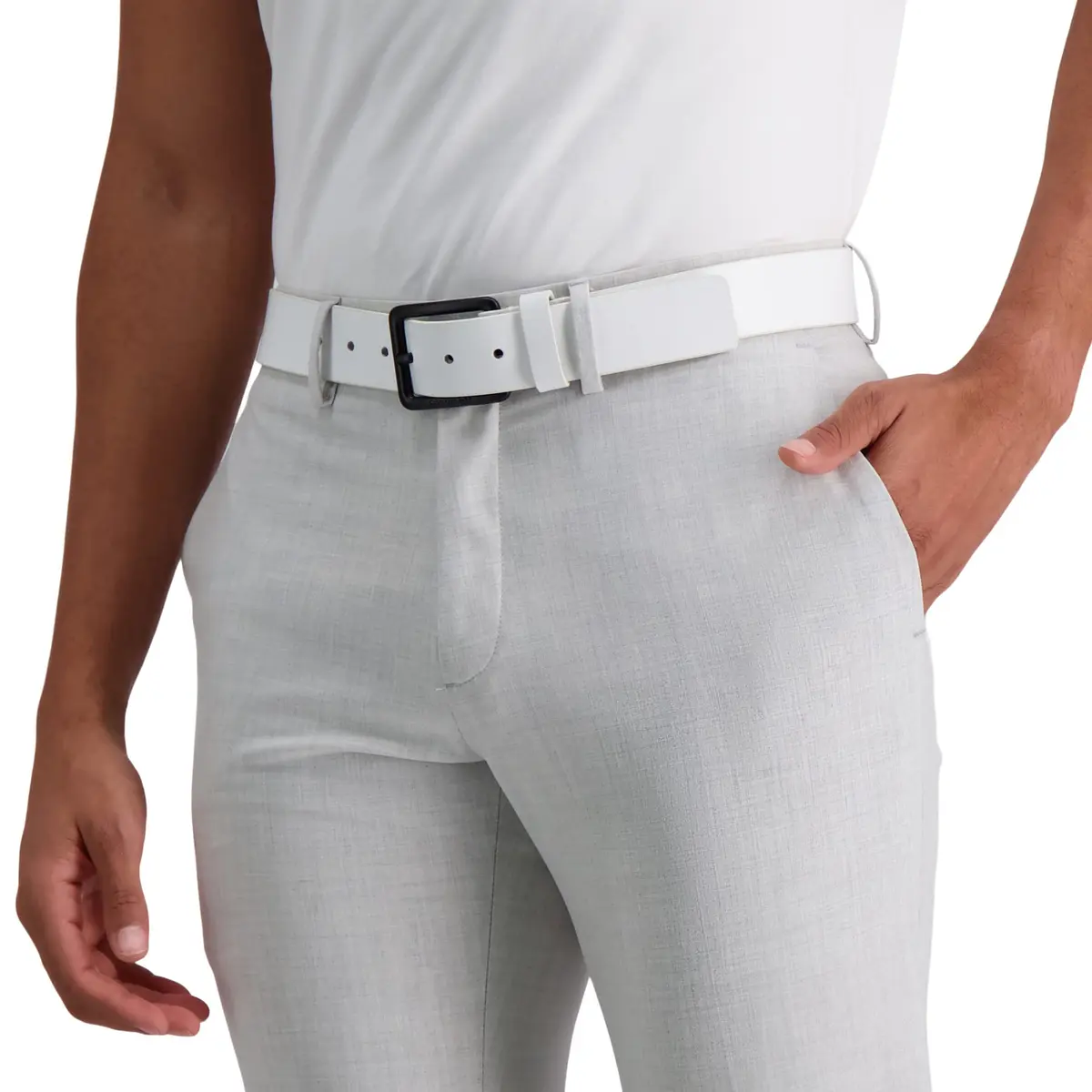 Calvin Klein Men's Casual Jean Belt, White, Small | Classic Casual Accessory for Everyday Wear - view 6