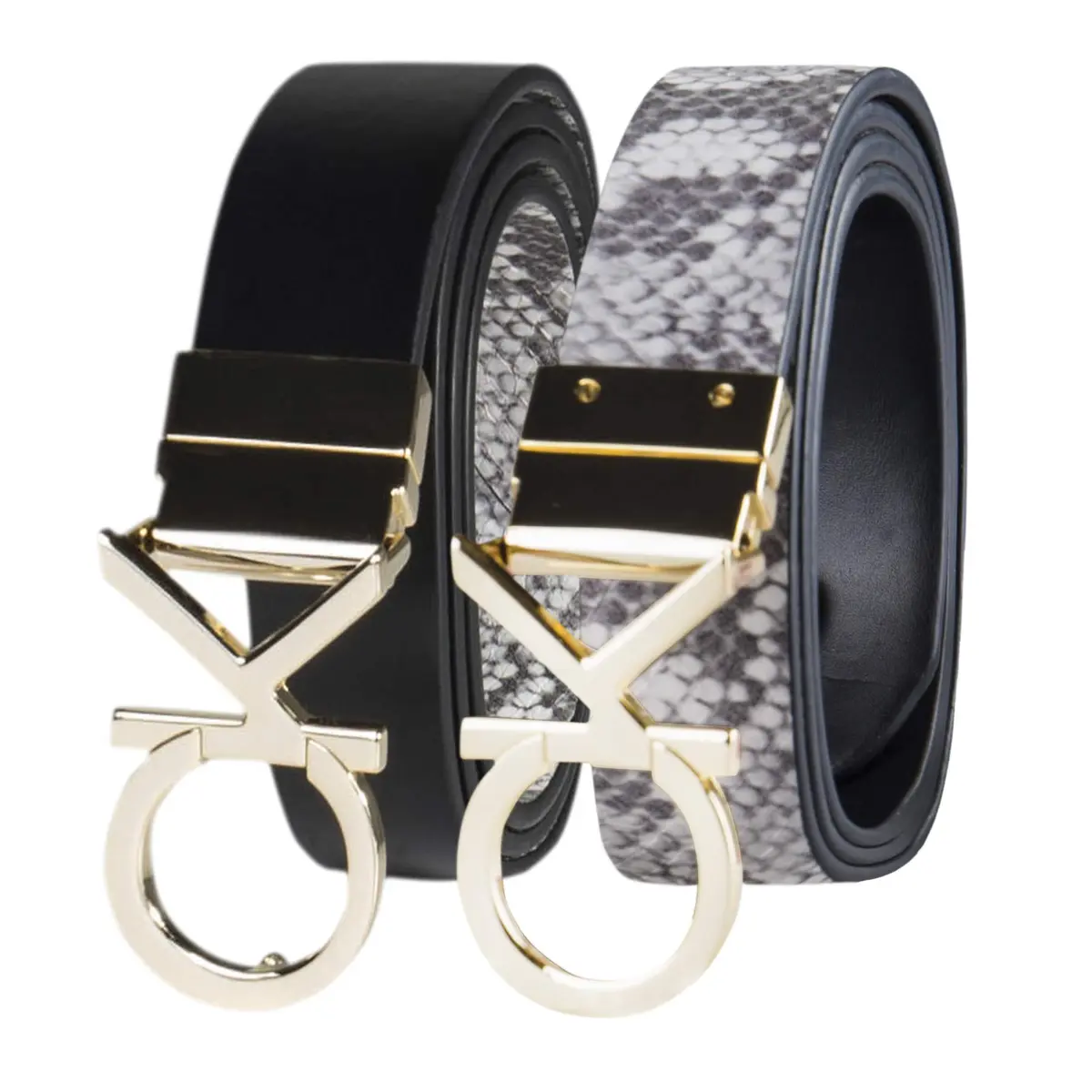 Calvin Klein Reversible Belt Black/Grey Plaque X-Large | Classic 2-in-1 Style - view 5